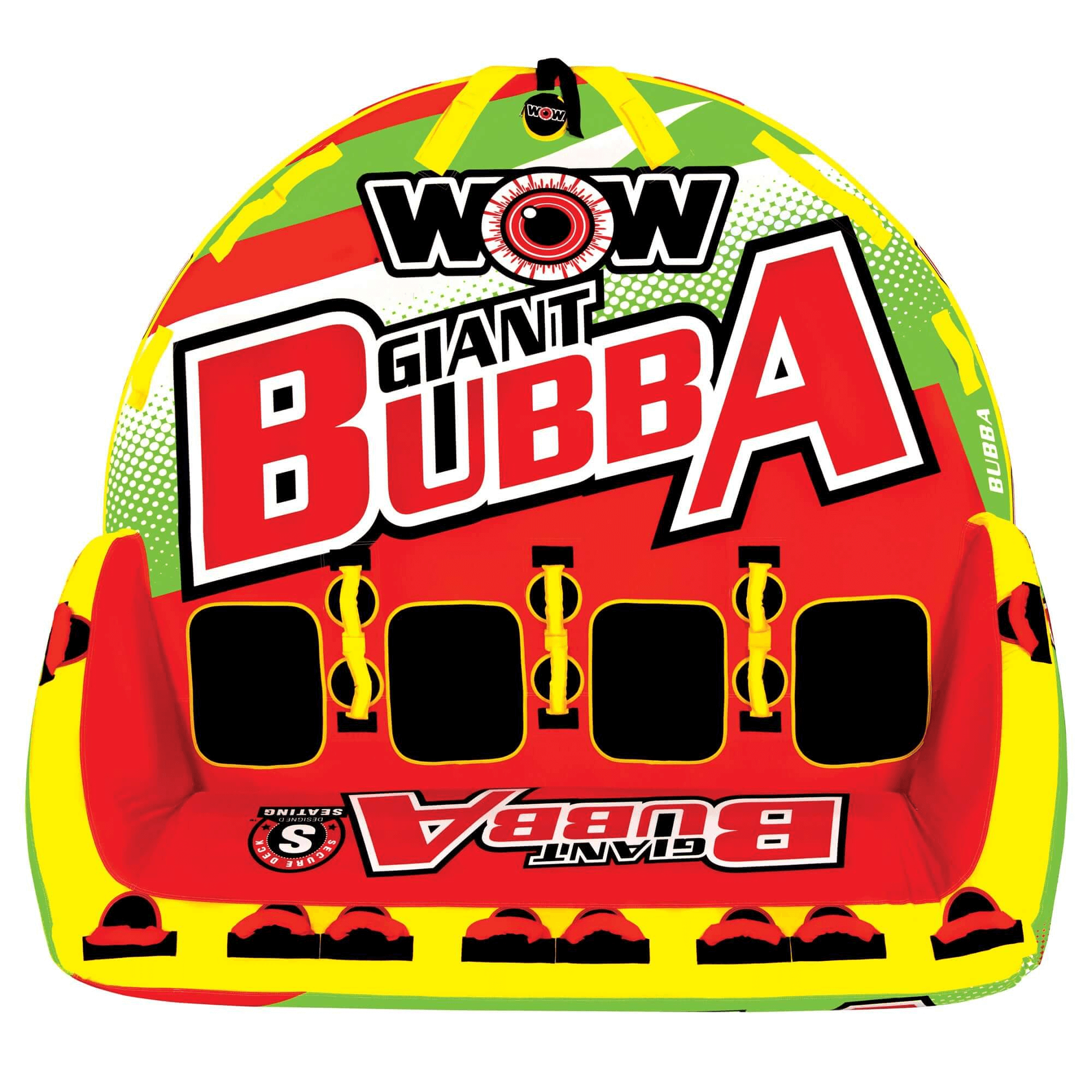 WOW Watersports Big Bubba 1 to 4 Person Inflatable Towable Deck Tube Jupiter Gear Home
