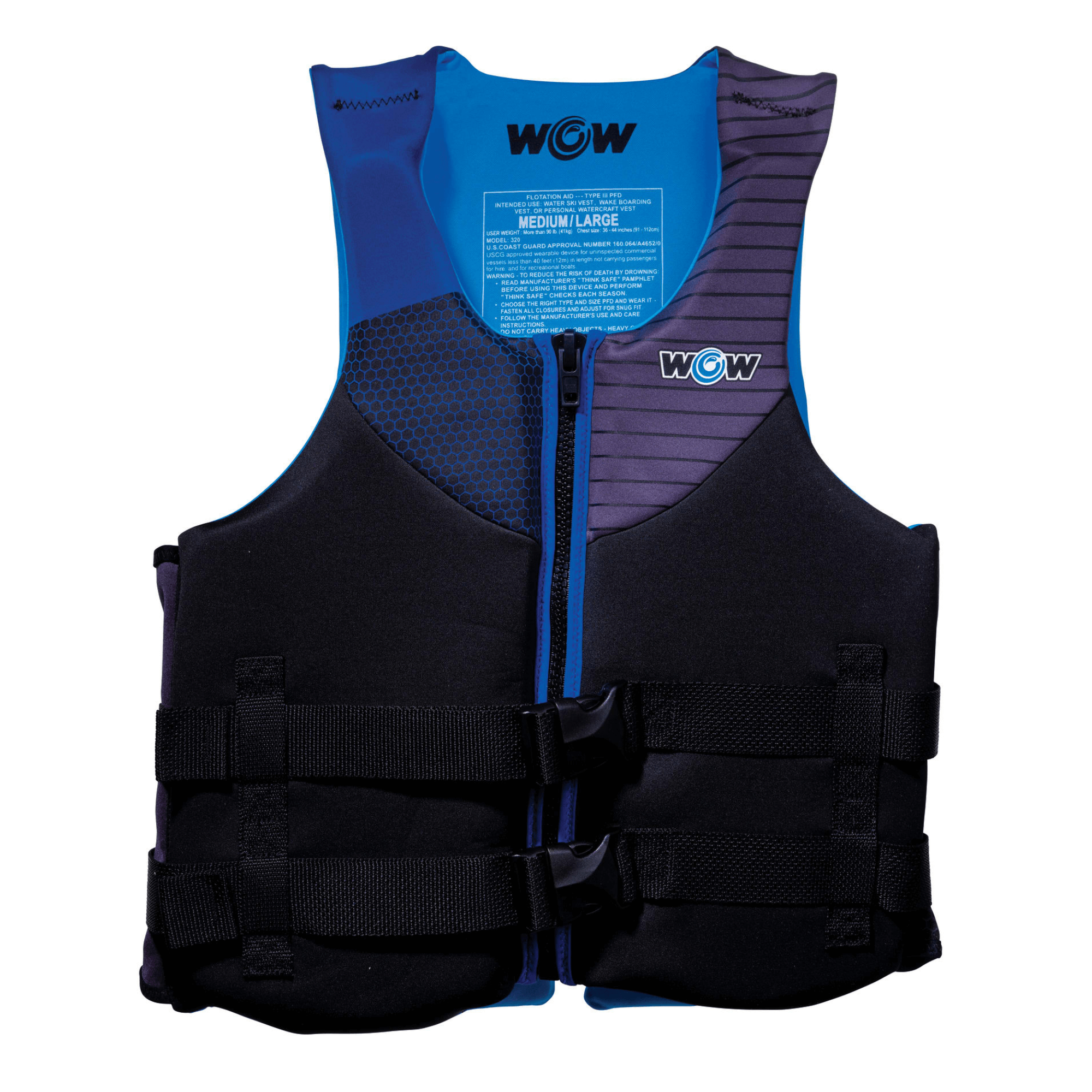 WOW Watersports Feel Good Dual Sized Evoprene PFD Personal Flotation Device Jupiter Gear Home
