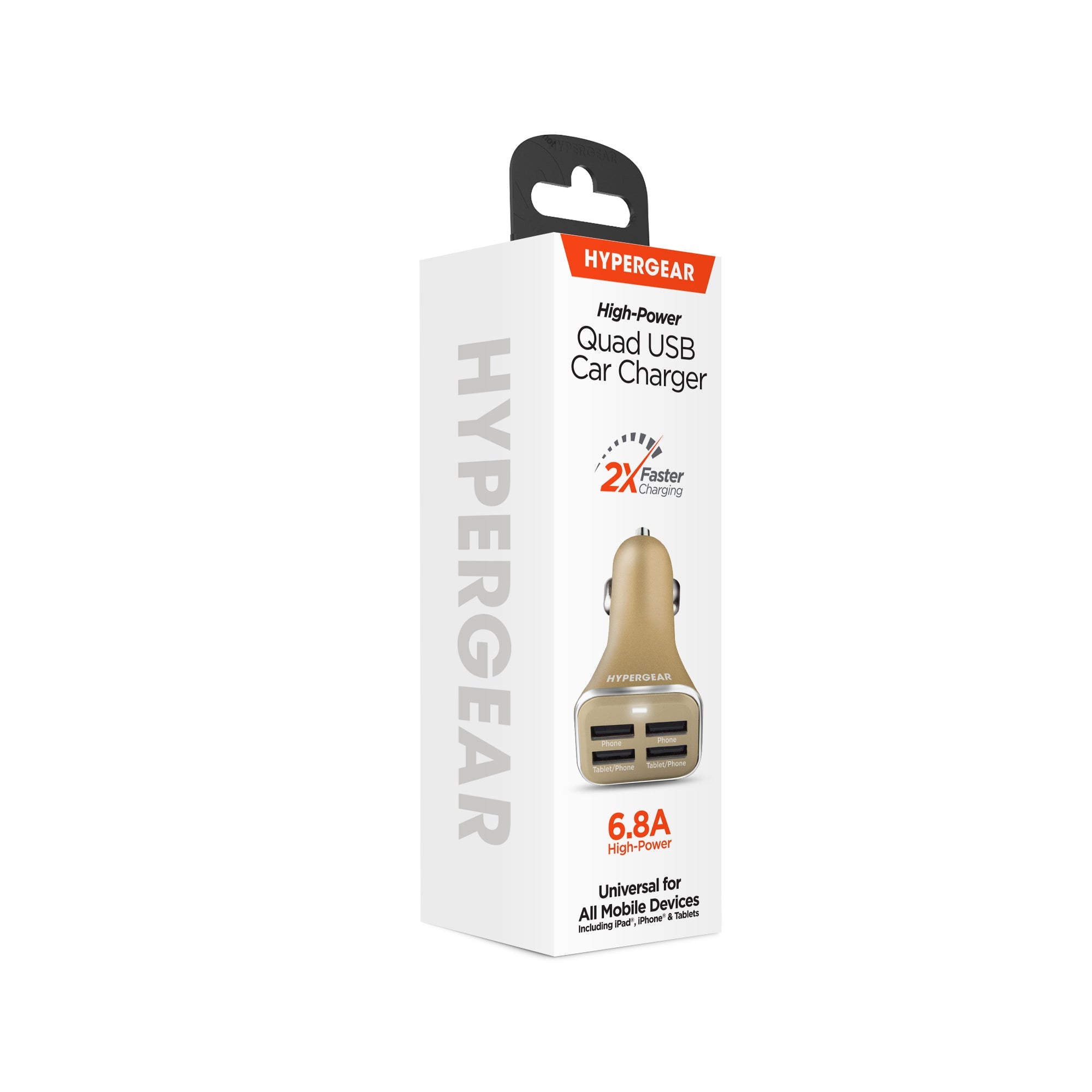 HyperGear Quad USB 6.8A Car Charger Jupiter Gear Home