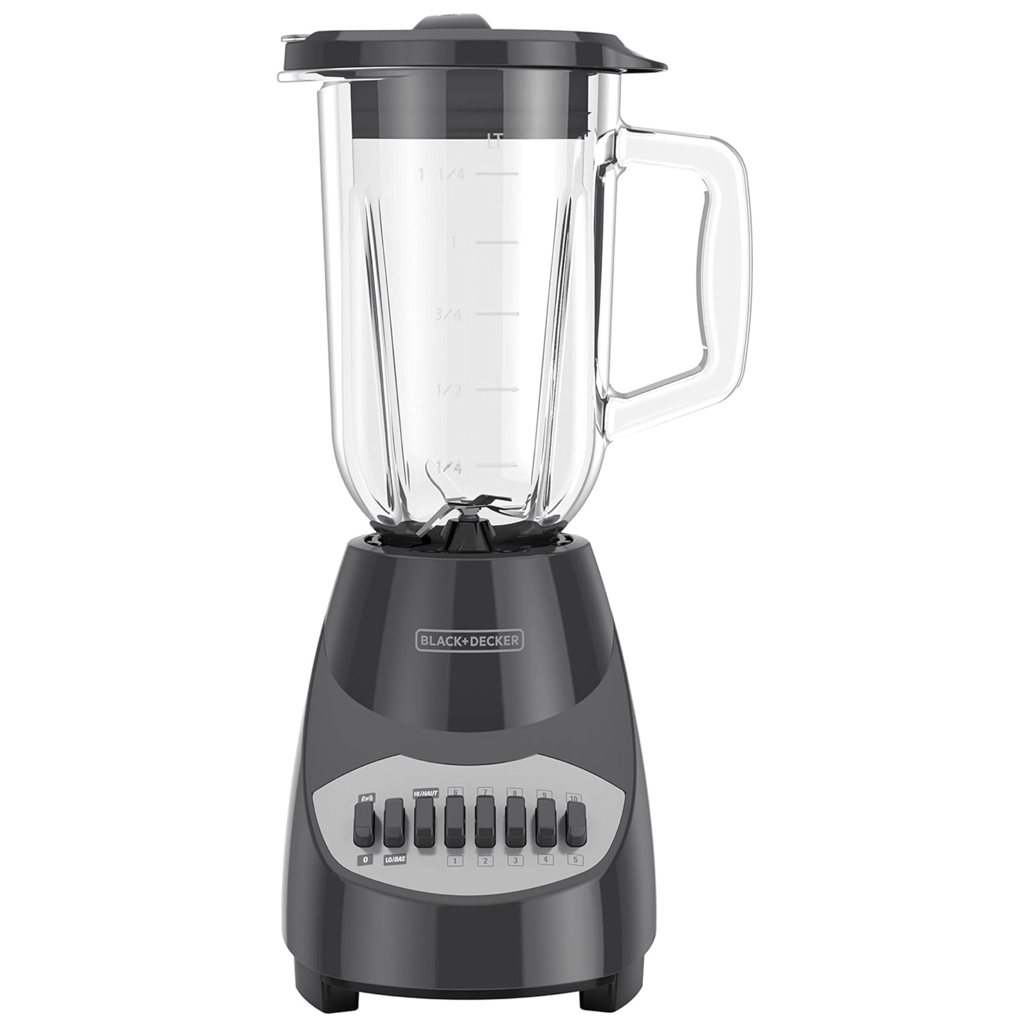 Black & Decker 10-Speed 700W 4-Blade Countertop Glass Jar Blender Jupiter Gear Home
