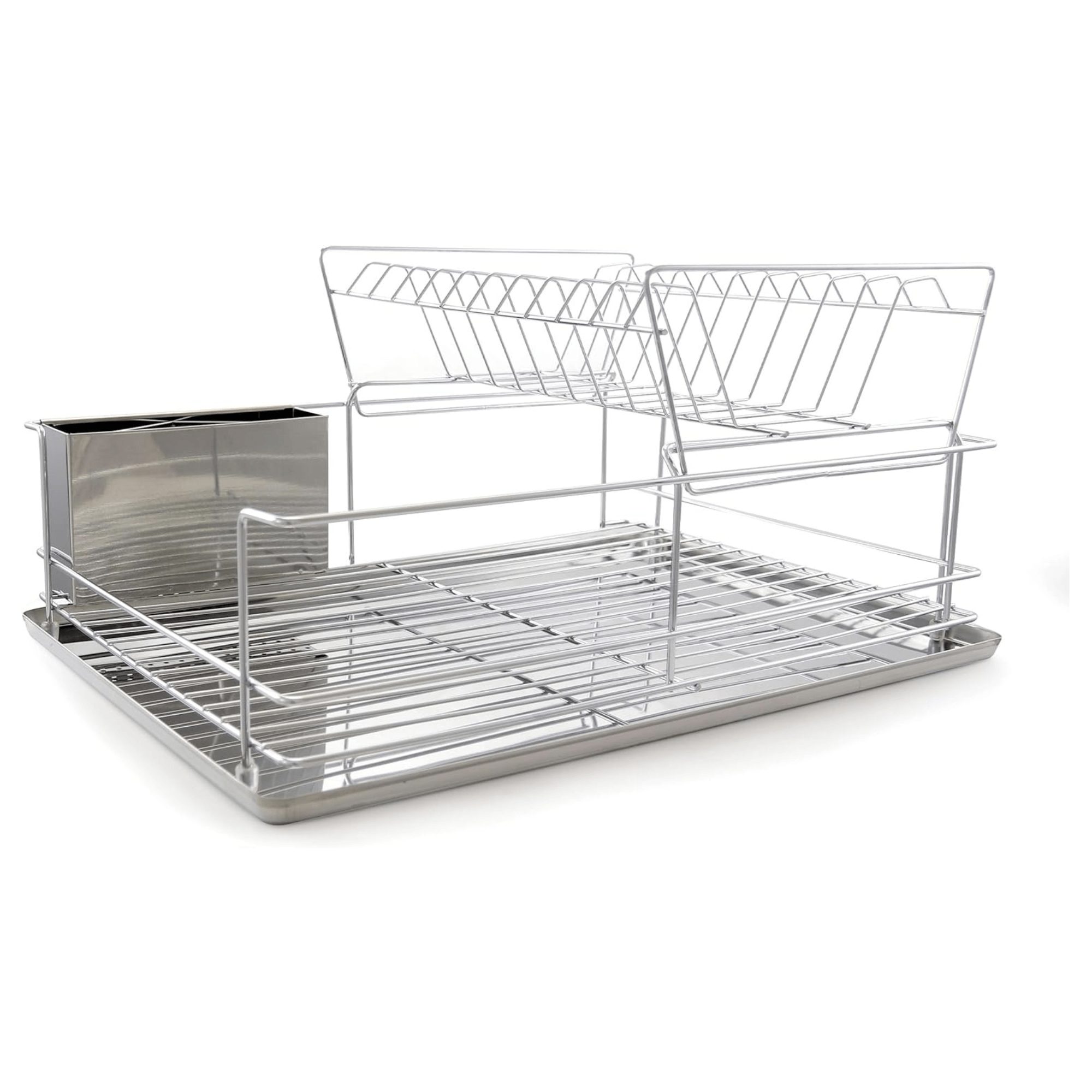Better Chef 22" 2-Tier 4-Piece Chrome Classic Dish Rack Jupiter Gear Home