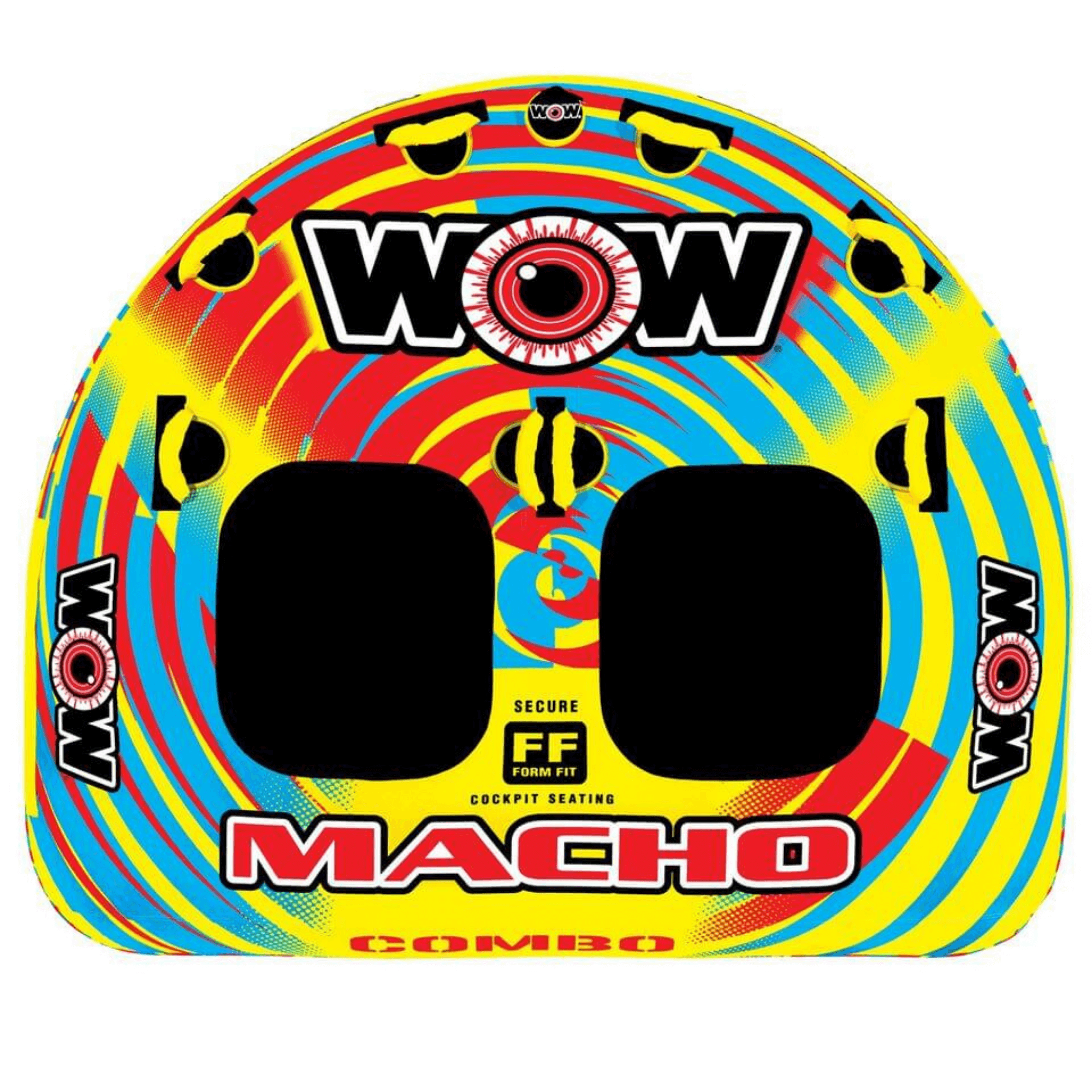 WOW Watersports Macho Towable Water Tube with Multiple Riding Positions Jupiter Gear Home
