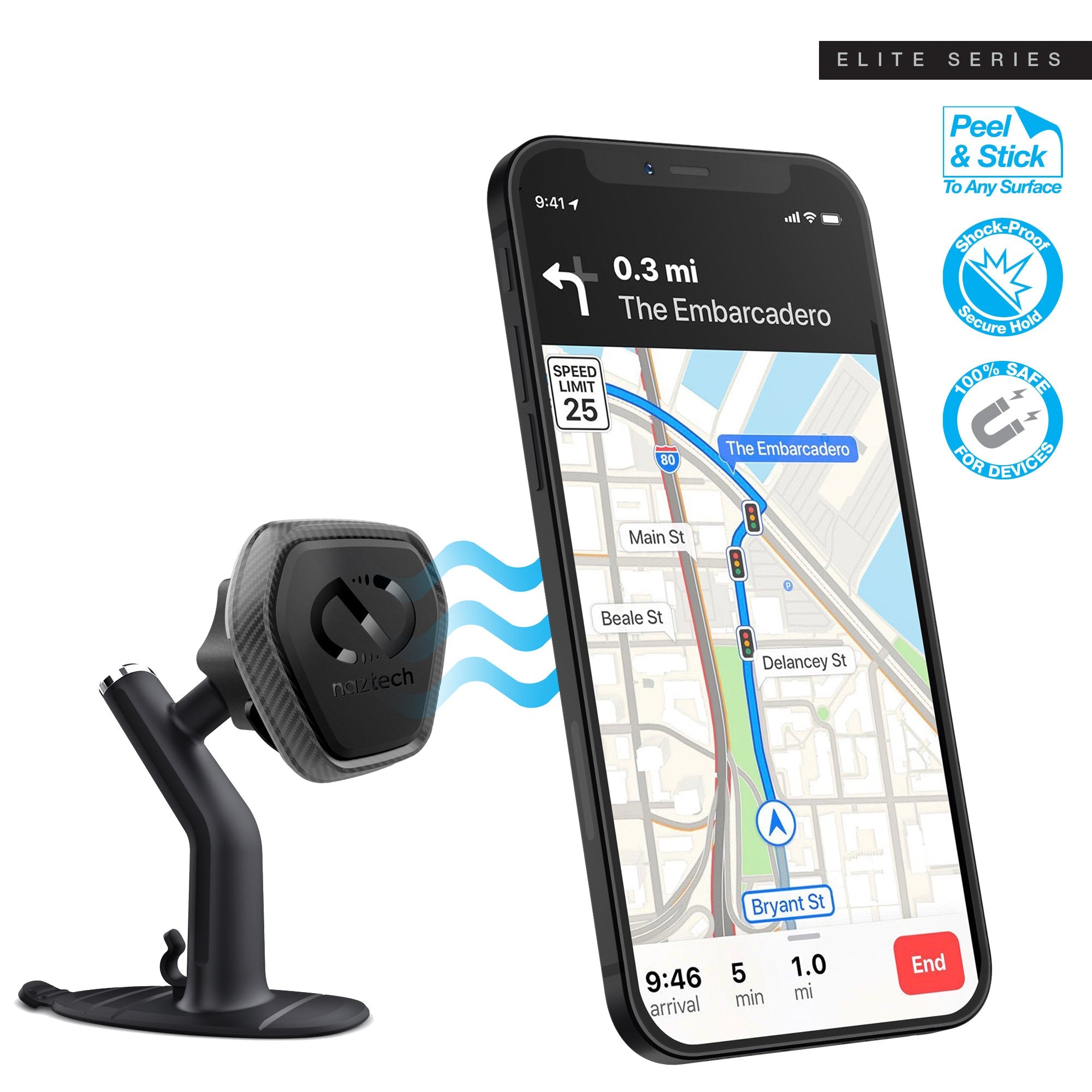 Naztech MagBuddy Elite Dash Mini Mount with Flexible Base Jupiter Gear Home