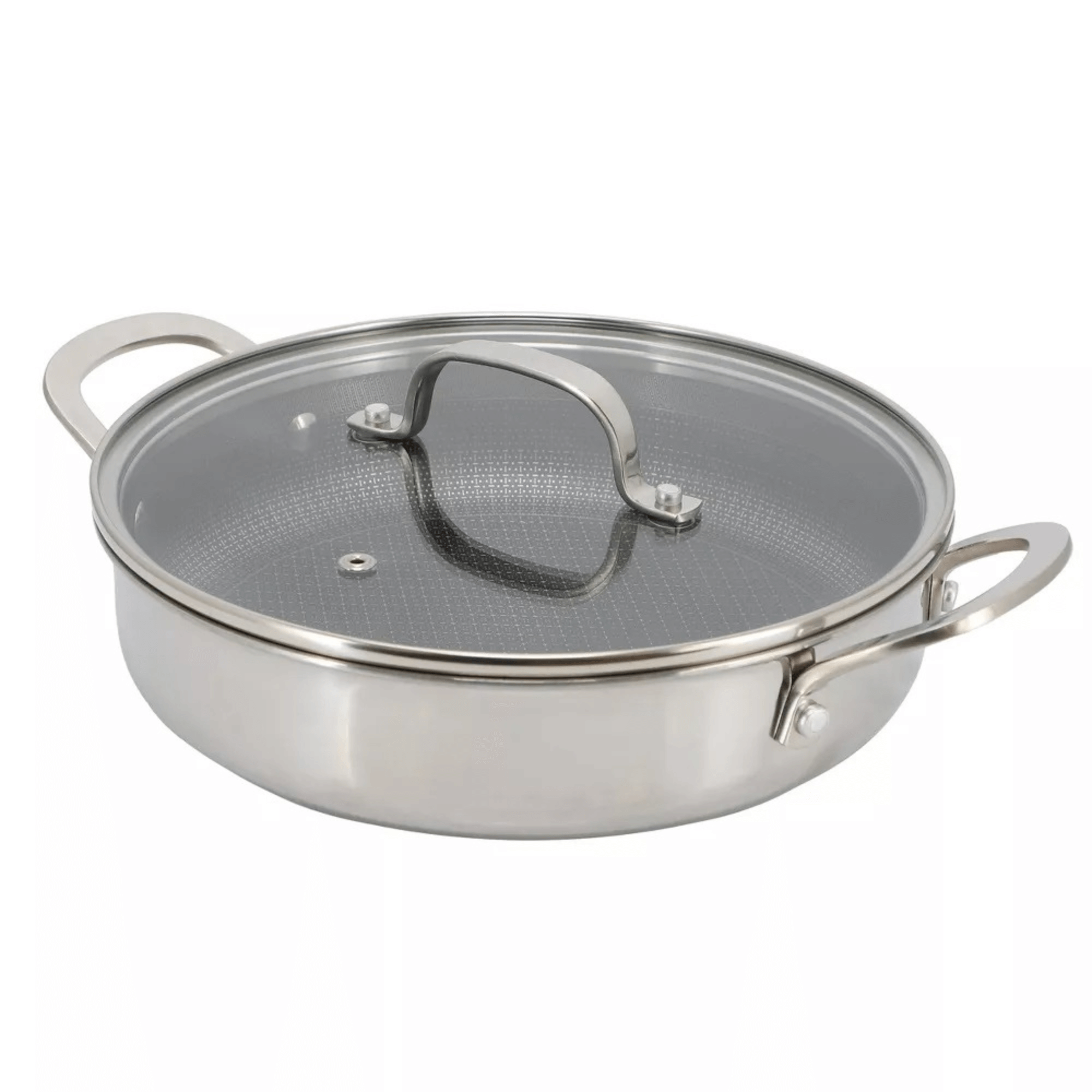 Better Chef 9-Inch 3-Ply Stainless Steel Nonstick Deep Fry Pan with Lid Jupiter Gear Home