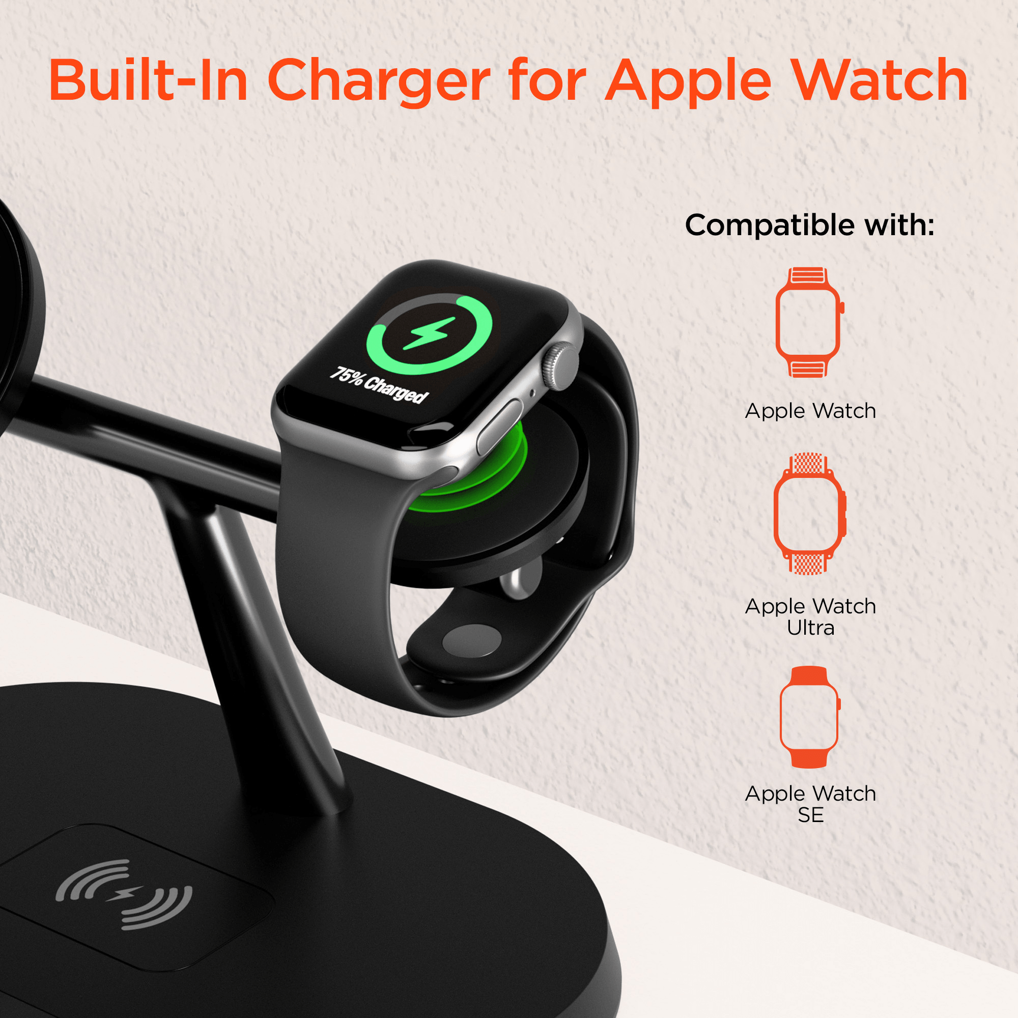 HyperGear MaxCharge Pro 3-in-1 Magsafe Charging Stand Jupiter Gear Home