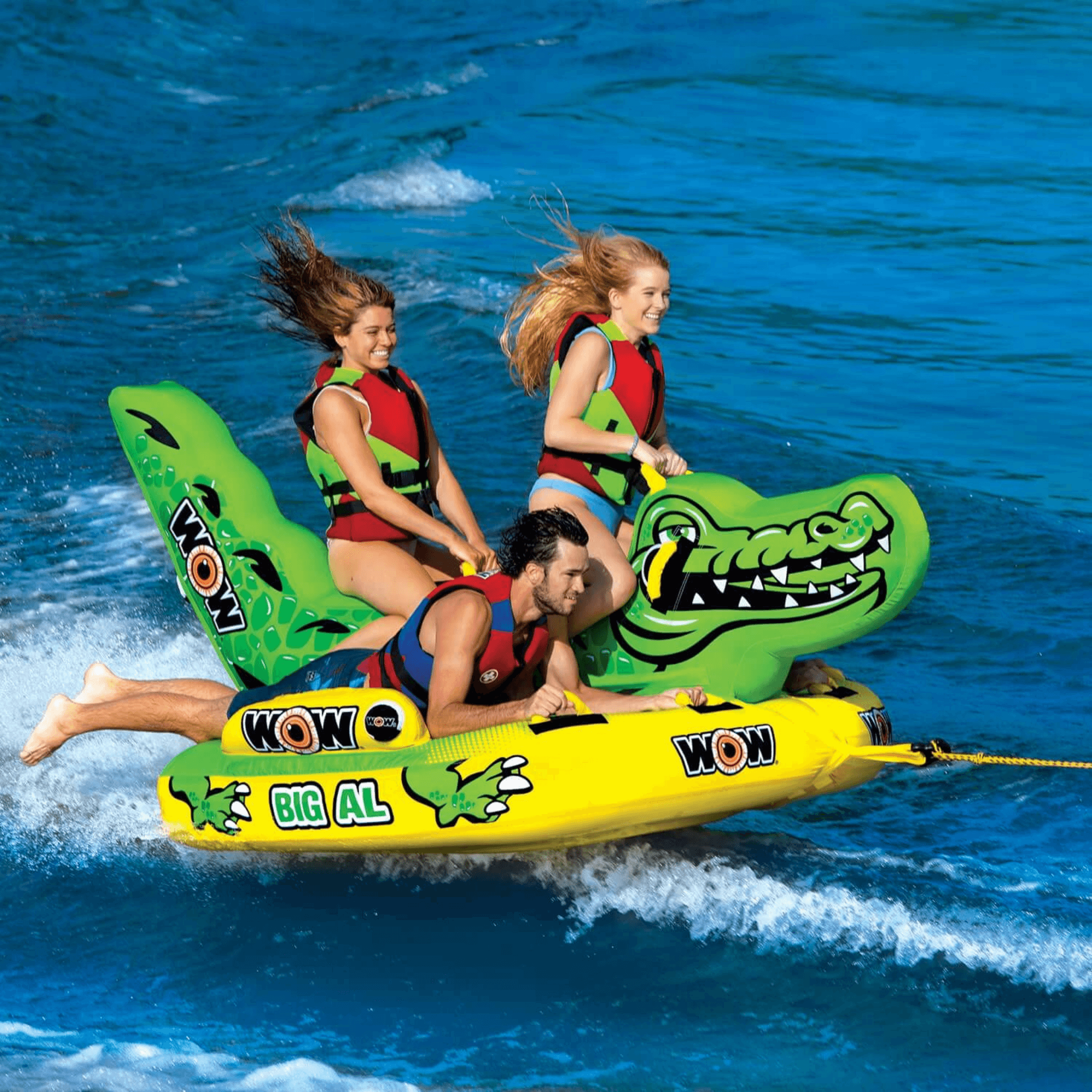 WOW Watersports Big Al 1 to 4 Person Towable with Saddle Seats and Deck Area Jupiter Gear Home