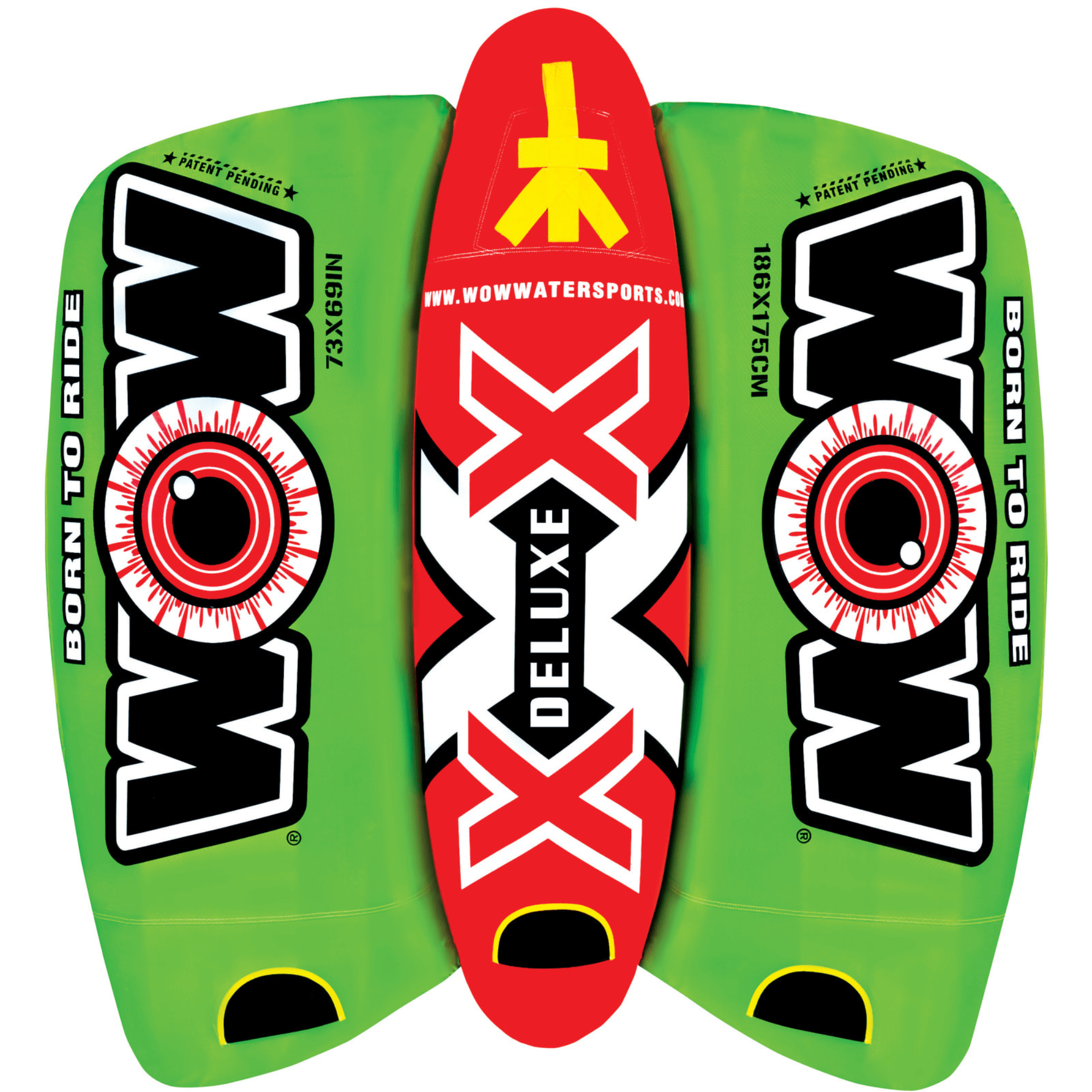 WOW Watersports Big Bazooka 4 Person Towable w Optional Steering Capability Jupiter Gear Home