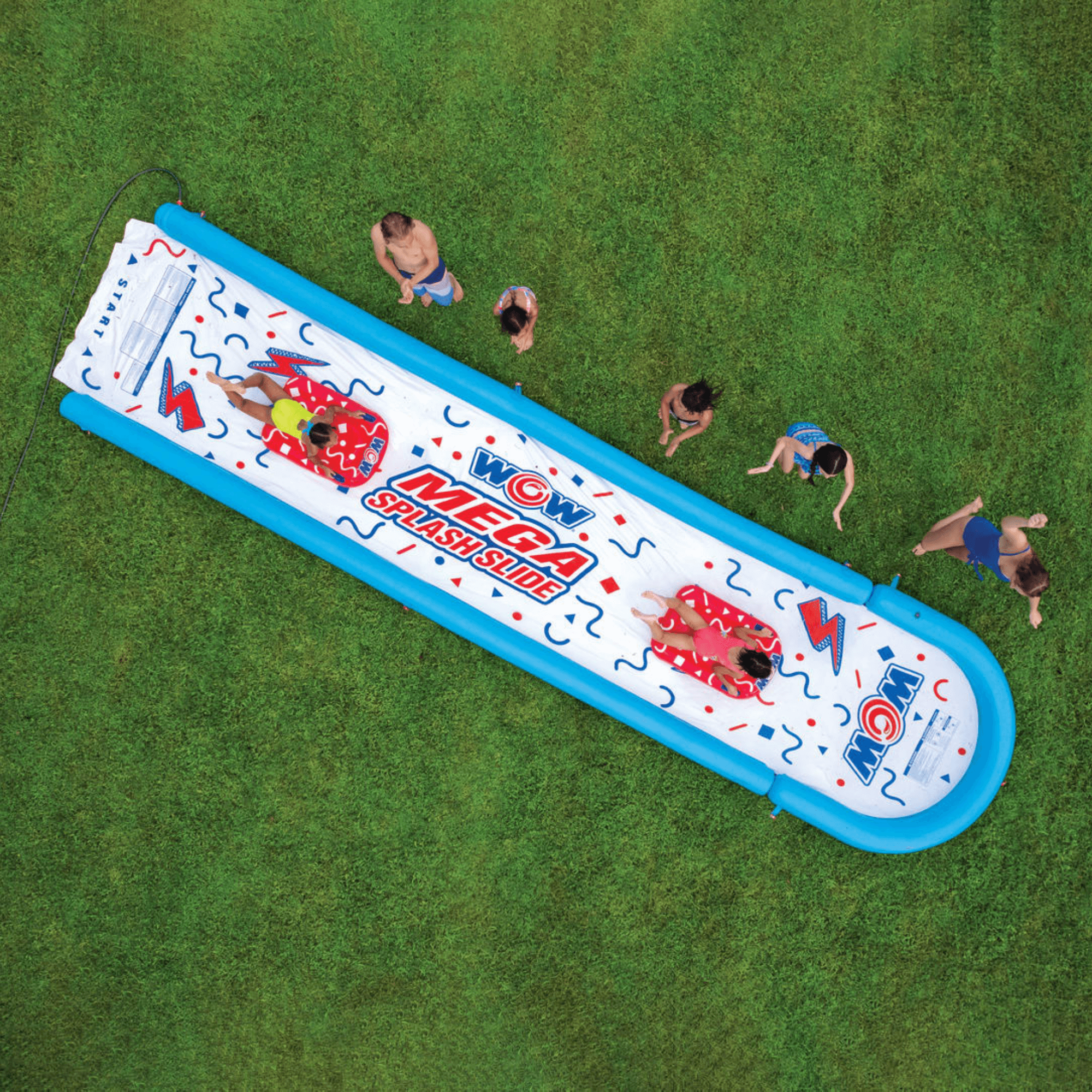 WOW Watersports 25 Ft Mega Backyard Slide w Splash Pool and High Side Walls Jupiter Gear Home