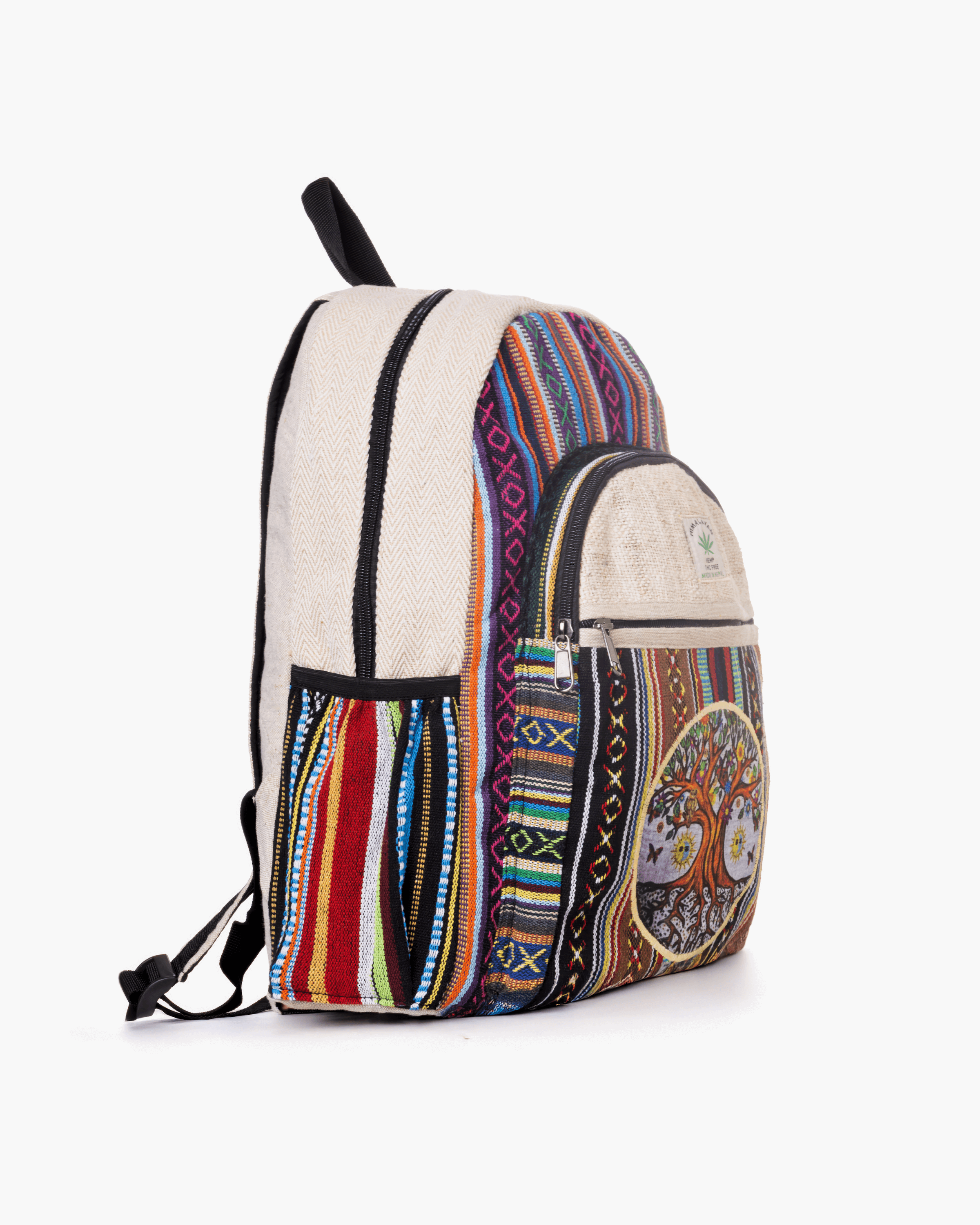 Kathmandu Collection Handmade Cotton and Hemp Tree of Life Backpack Jupiter Gear Home
