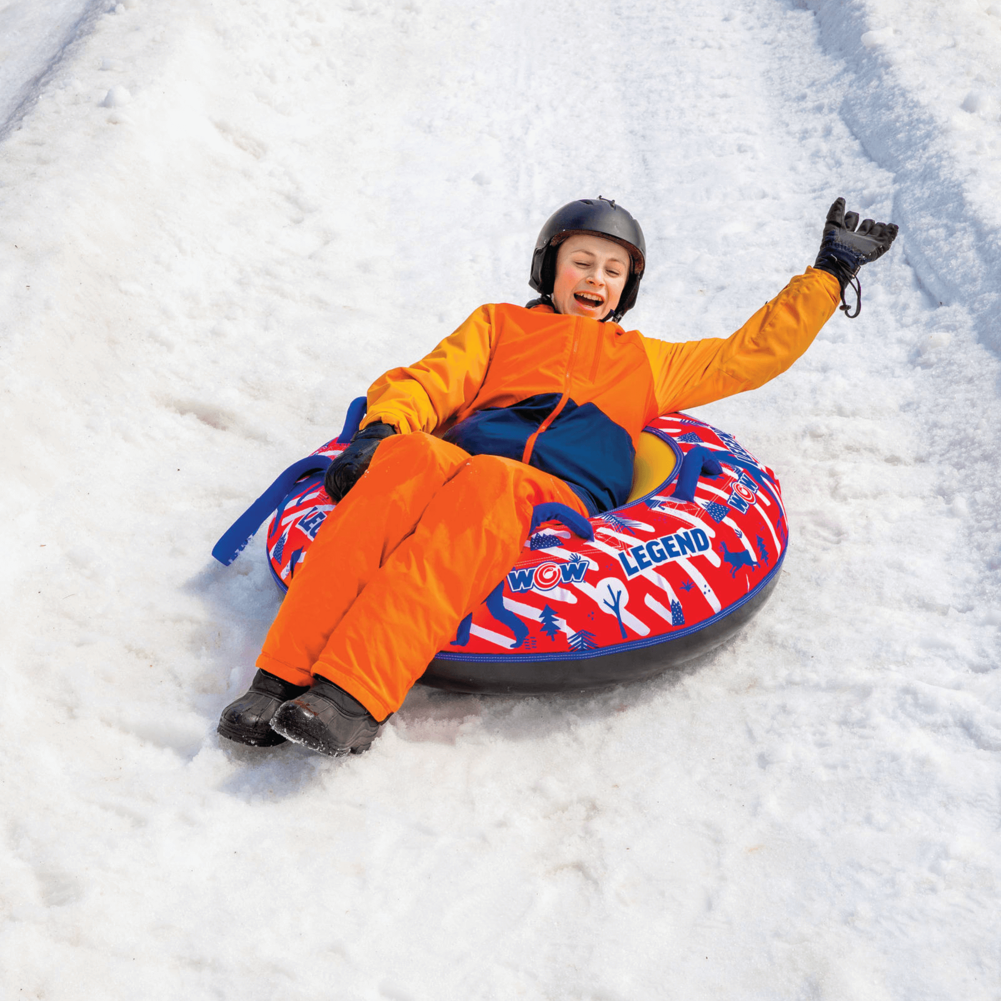WOW Watersports Legend Hard-Bottom Snow Tube for 1 Person Jupiter Gear Home