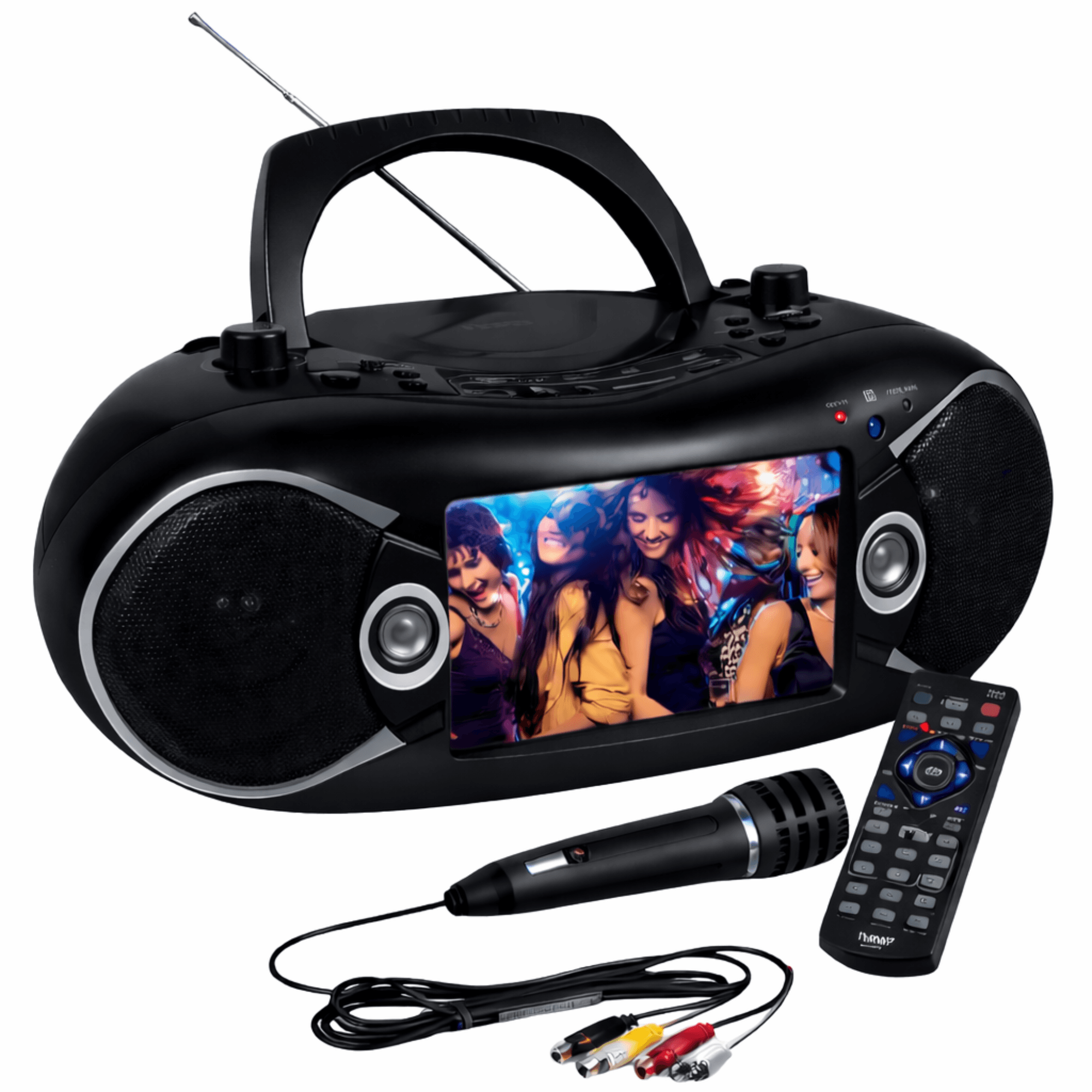 Naxa 7” Bluetooth TV DVD Boombox with Mic Black - Refurbished Jupiter Gear Home