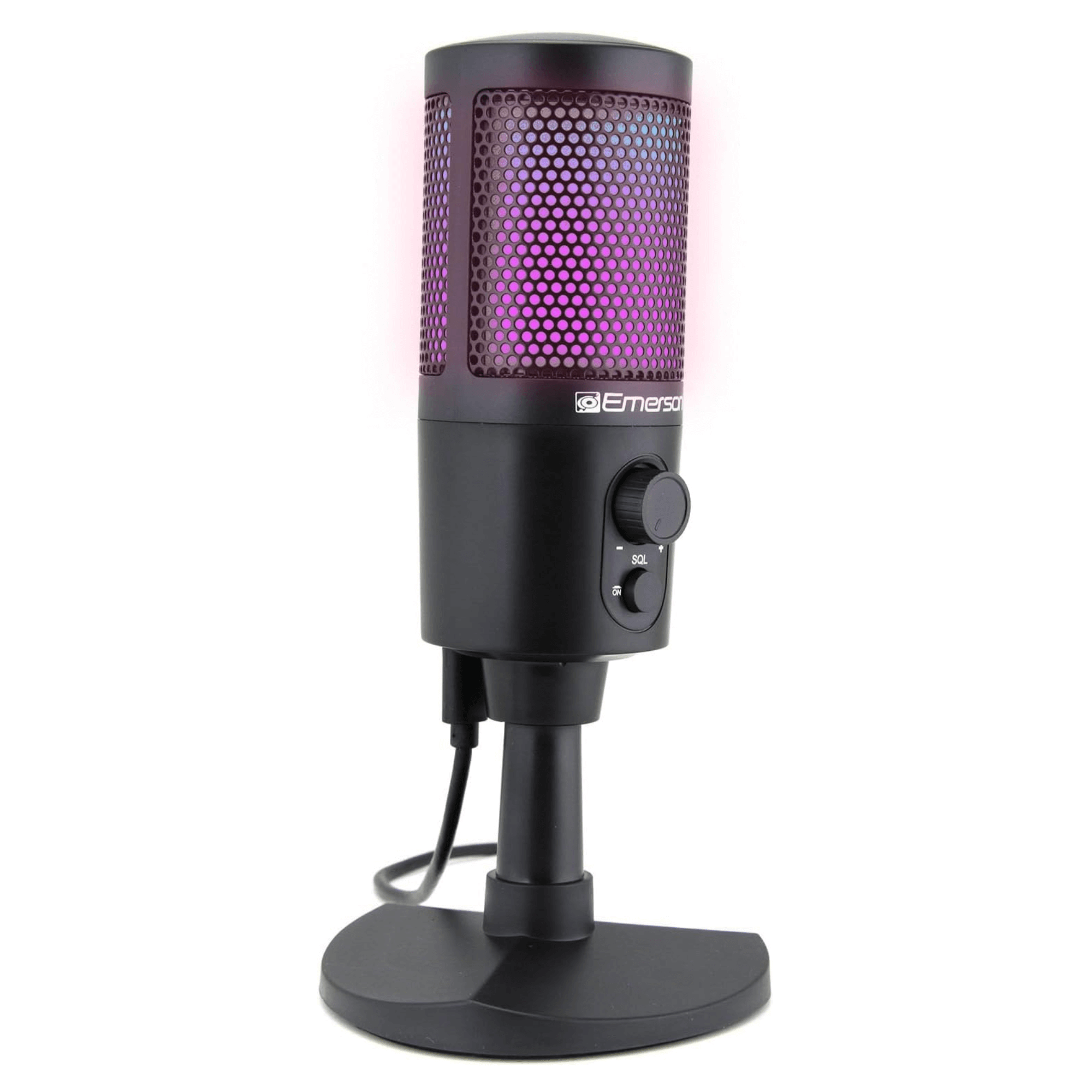 Emerson USB Gaming & Streaming Microphone with RGB Lighting with Tap-to-Mute Jupiter Gear Home