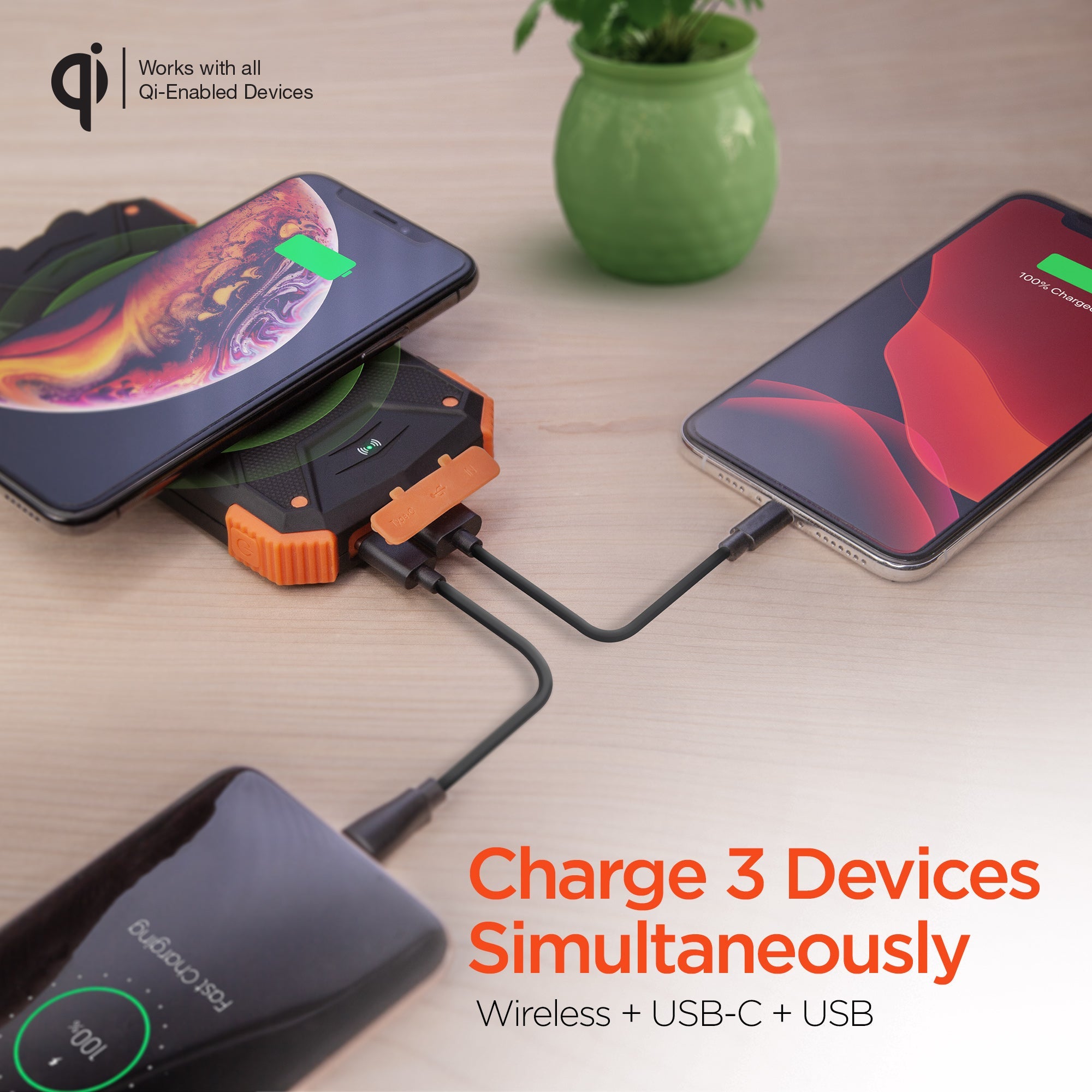 HyperGear Solar 10000mAh Wireless Power Bank Jupiter Gear Home