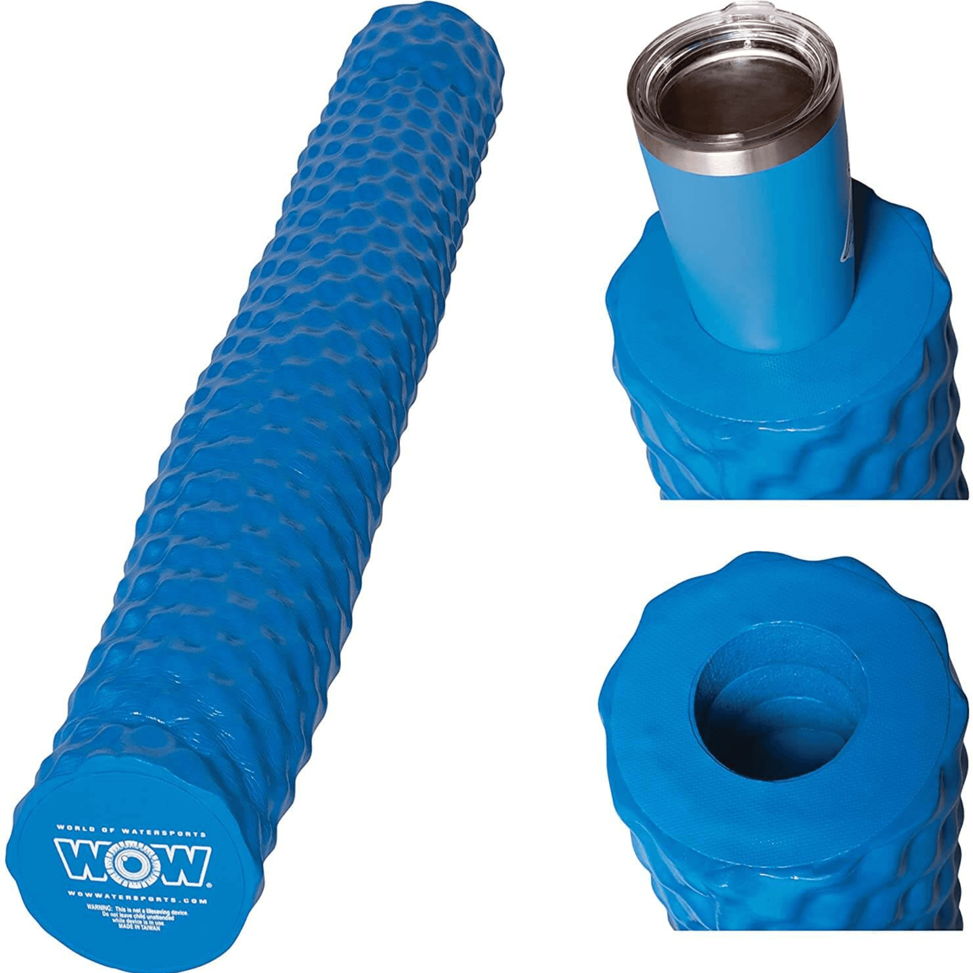 WOW Watersports WOW Dipped Foam Pool Noodle 6.5" with Ribbed Texture and Cup Holder Jupiter Gear Home