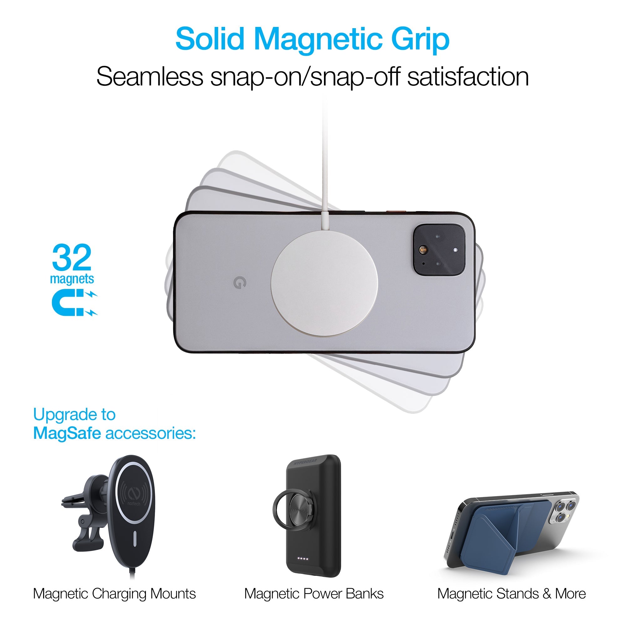 Naztech MagUP MagSafe Magnetic Ring 2-Pack Jupiter Gear Home