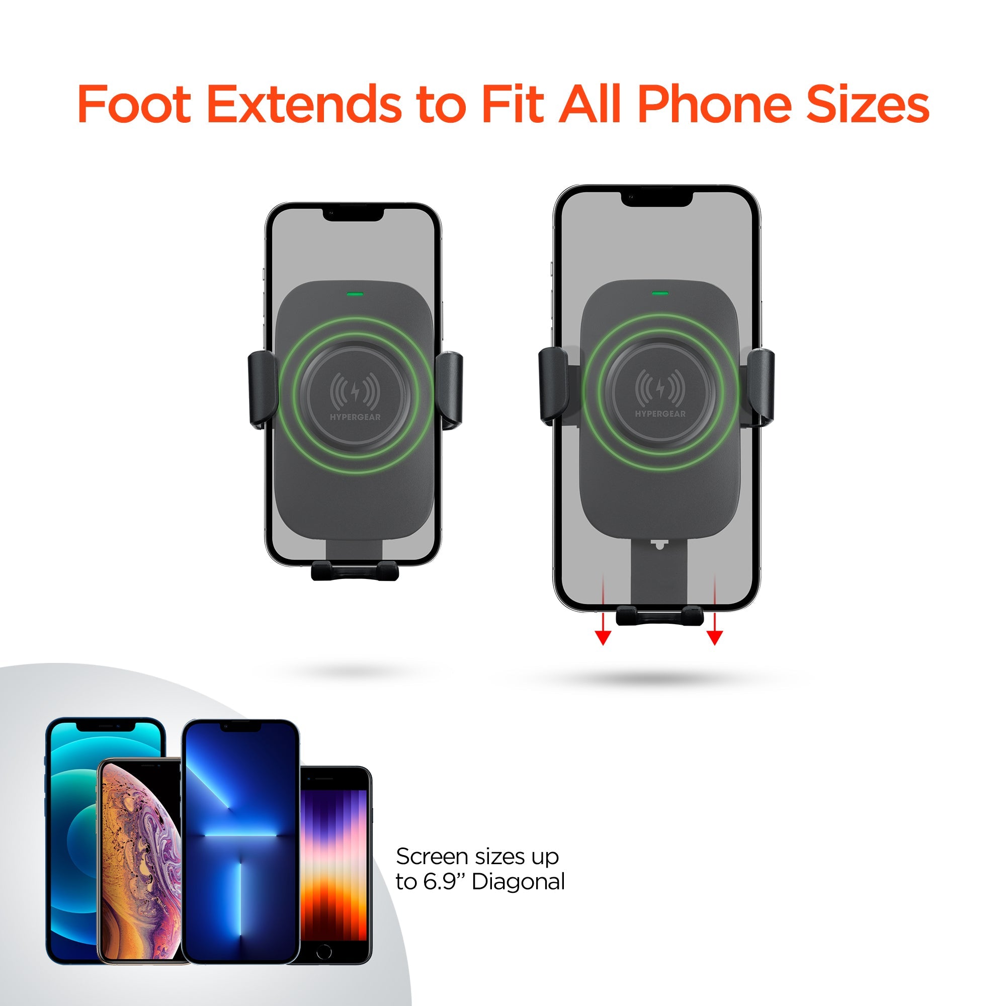 HyperGear Gravity 15W Wireless Fast Charge Mount - Hands-Free Jupiter Gear Home