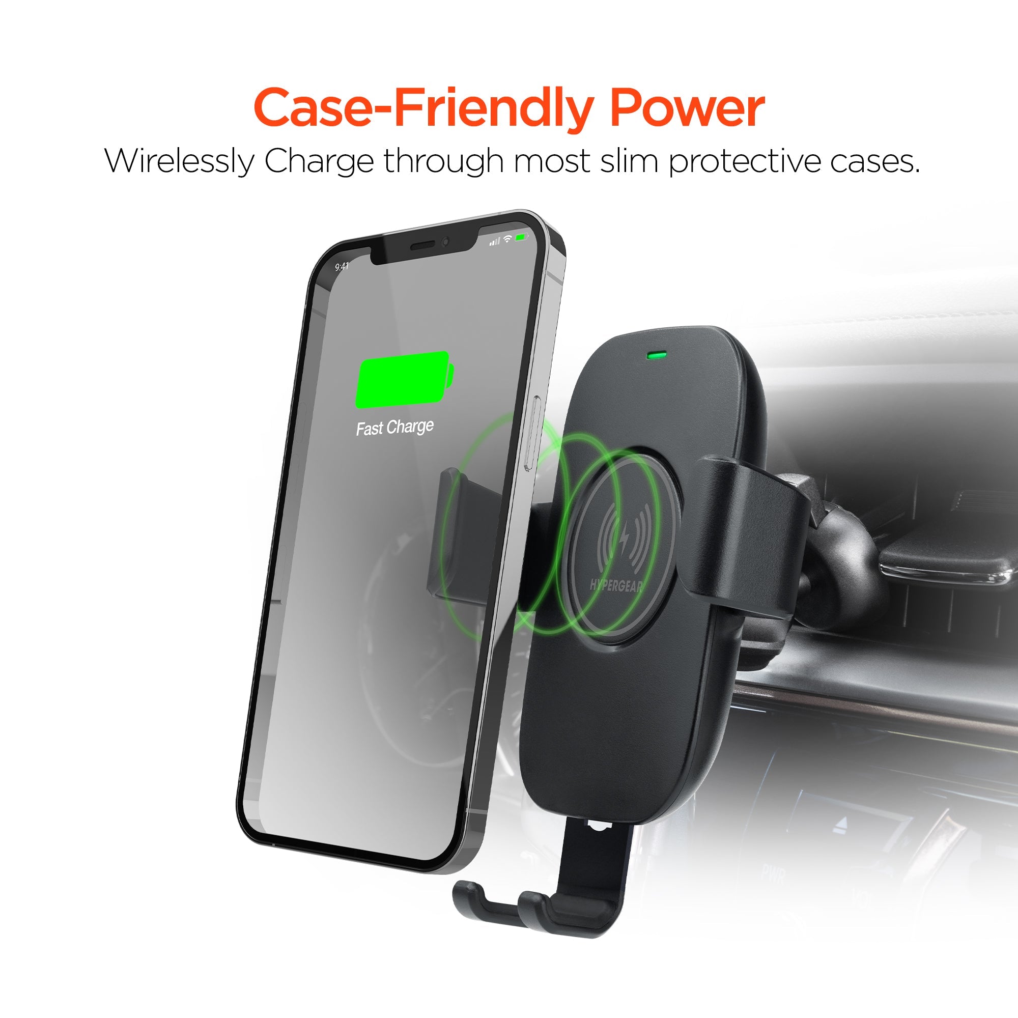 HyperGear Gravity 15W Wireless Fast Charge Mount - Hands-Free Jupiter Gear Home