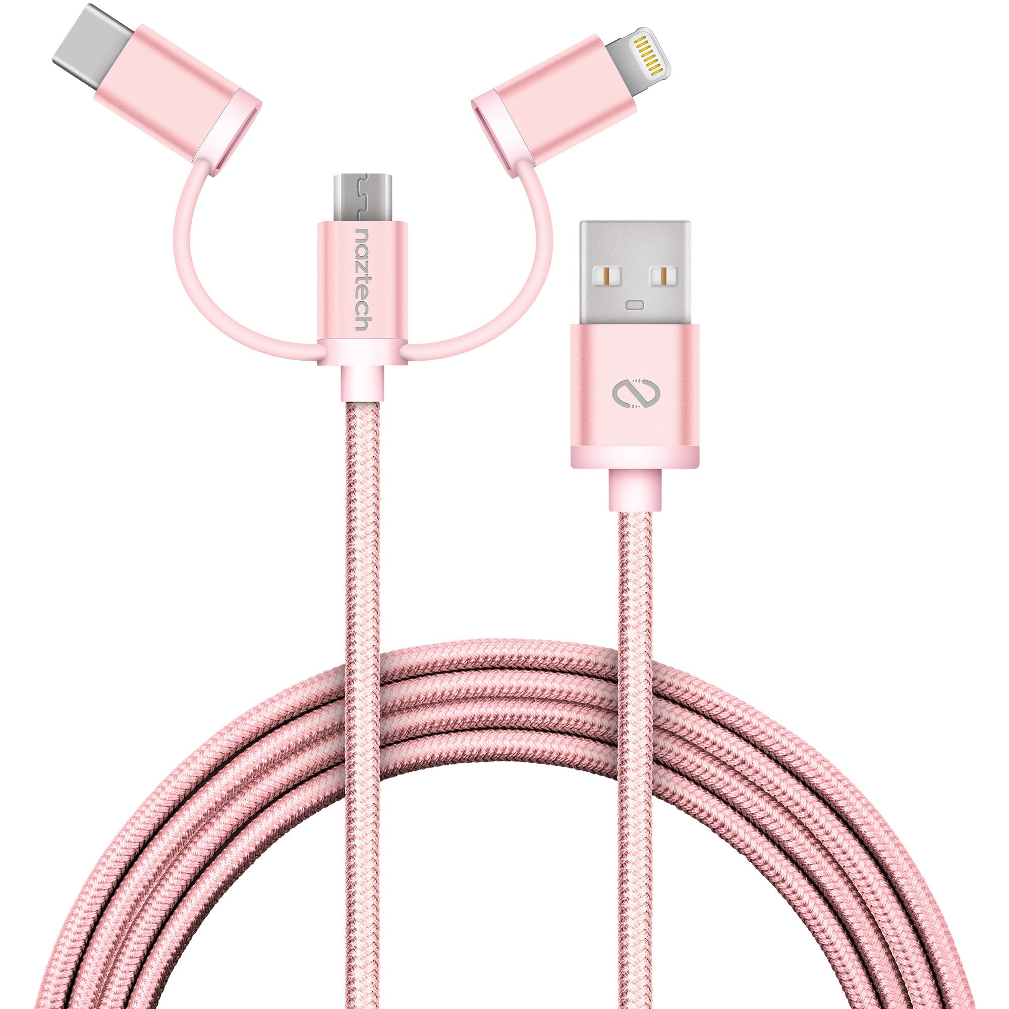 Naztech 3X1 Micro Lightning & USB-C Charge & Sync 6ft Cable Jupiter Gear Home