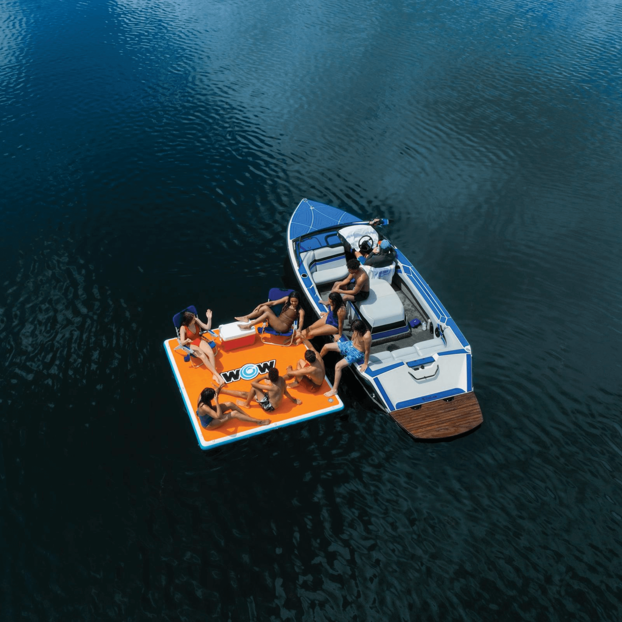 WOW Watersports Drop Stitch Vacation Station Dock w Deckpad Jupiter Gear Home