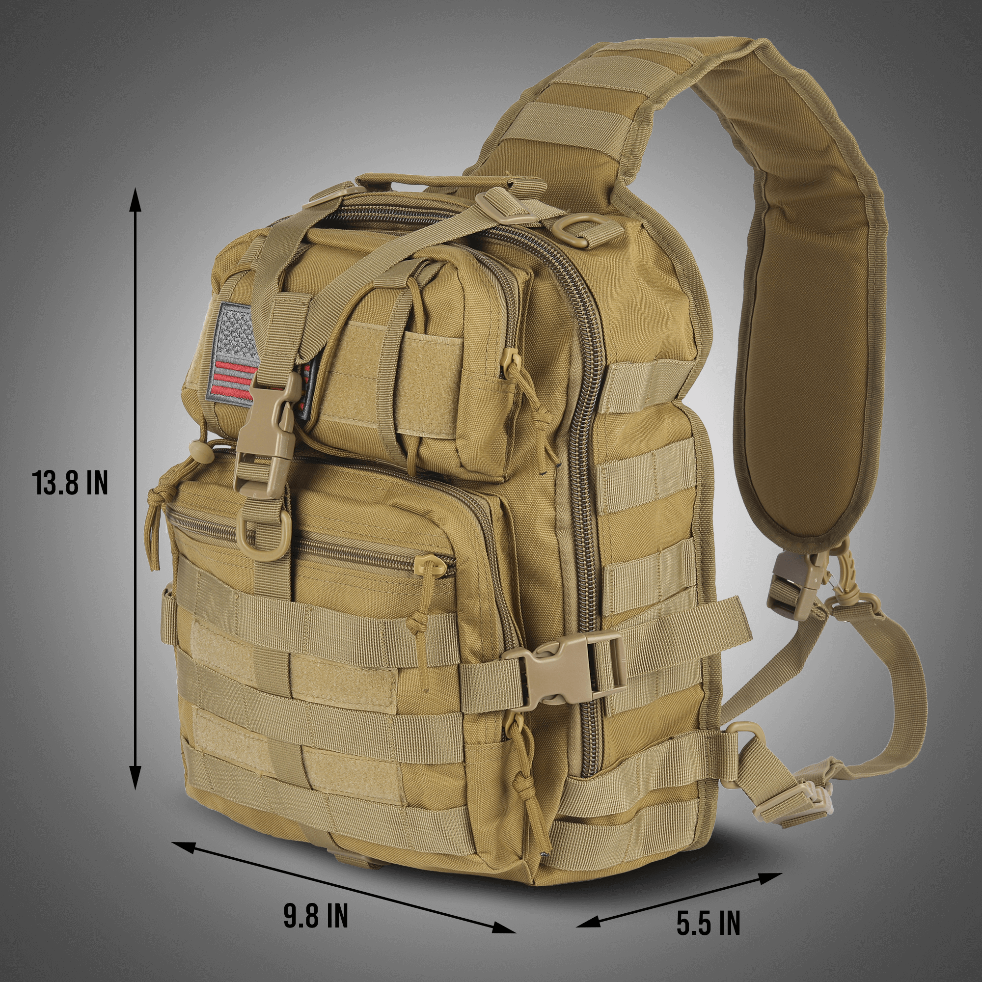 XGear Tactical 14L Range Sling Bag Backpack with Adjustable Strap Jupiter Gear Home