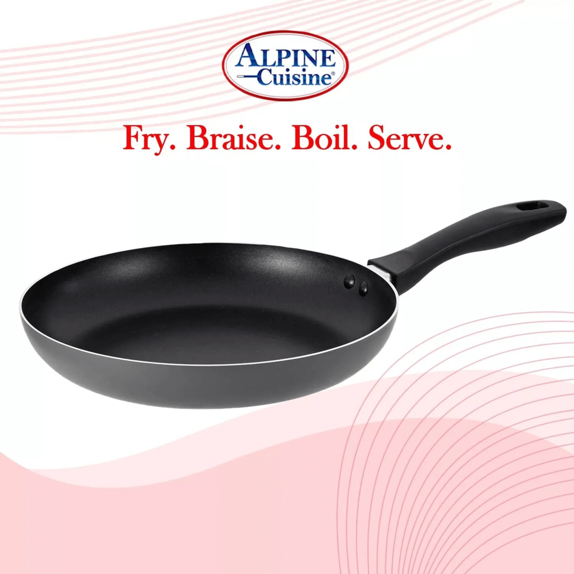Alpine Cuisine Non-Stick 3-Piece Aluminum Fry Pan Set Jupiter Gear Home