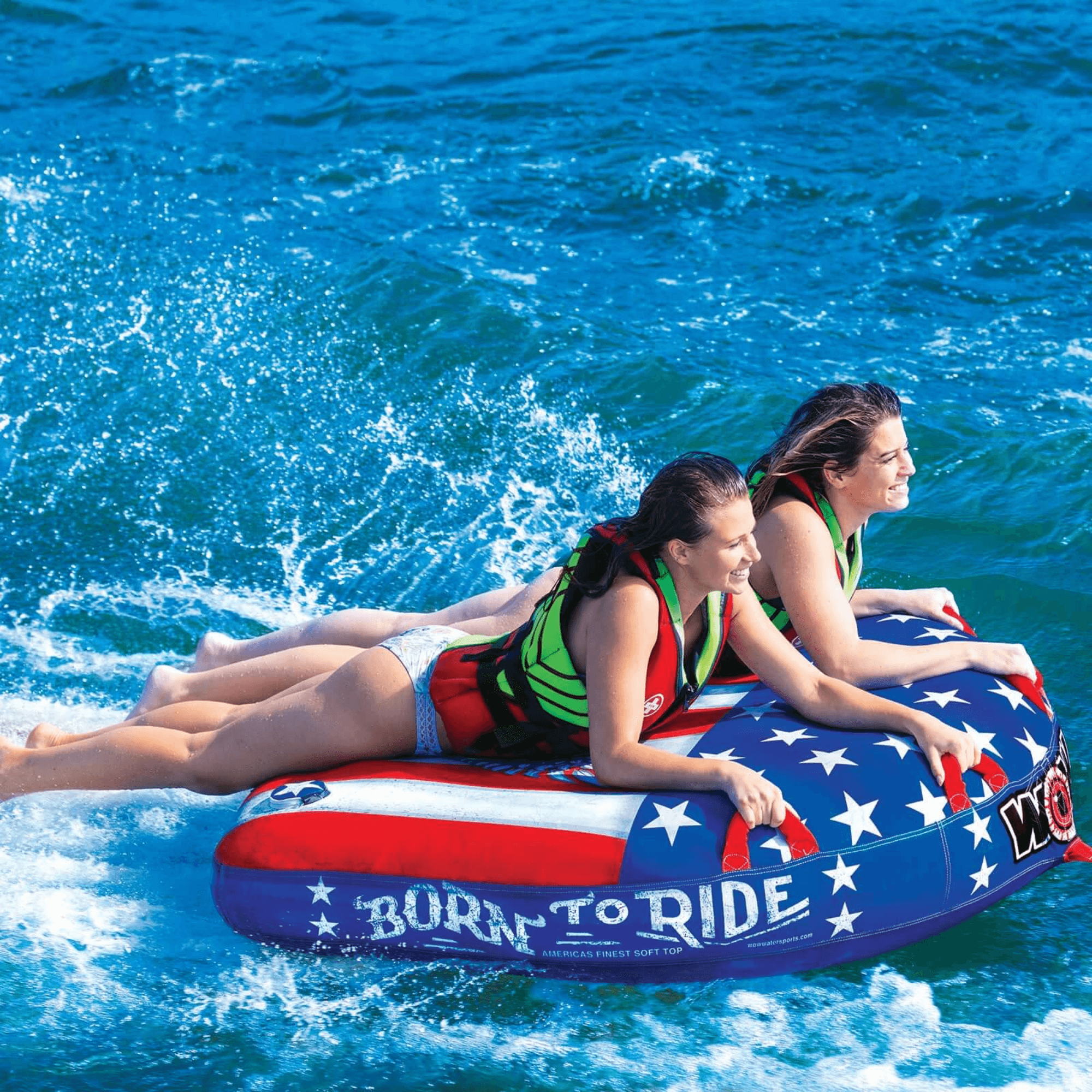 WOW Watersports Born to Ride 2-Person Towable Water Tube Jupiter Gear Home