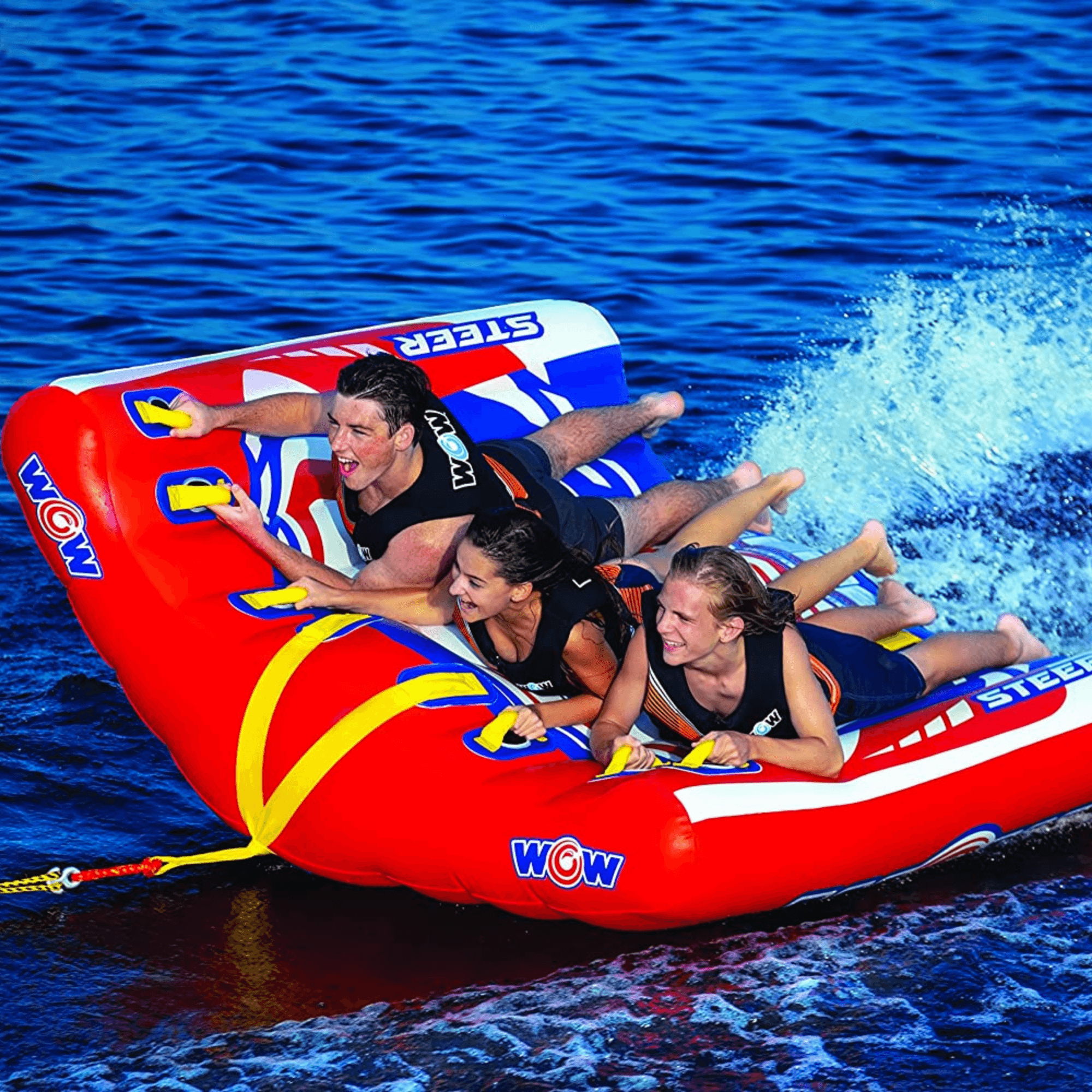 WOW Watersports Power Steer 3 Person 3P Steerable Deck Tube Jupiter Gear Home