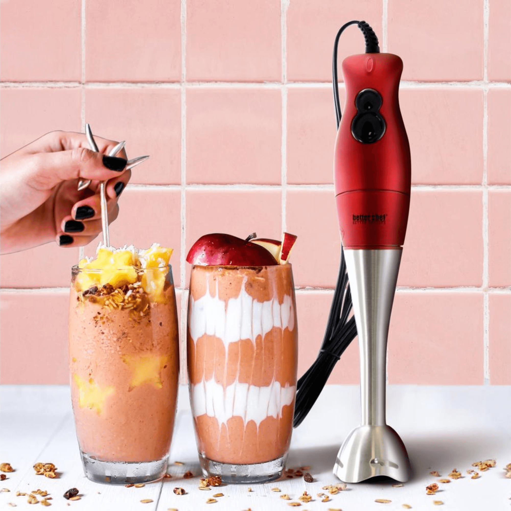 Better Chef 200W DualPro Immersion Blender Hand-Mixer with Cup and Beater Jupiter Gear Home