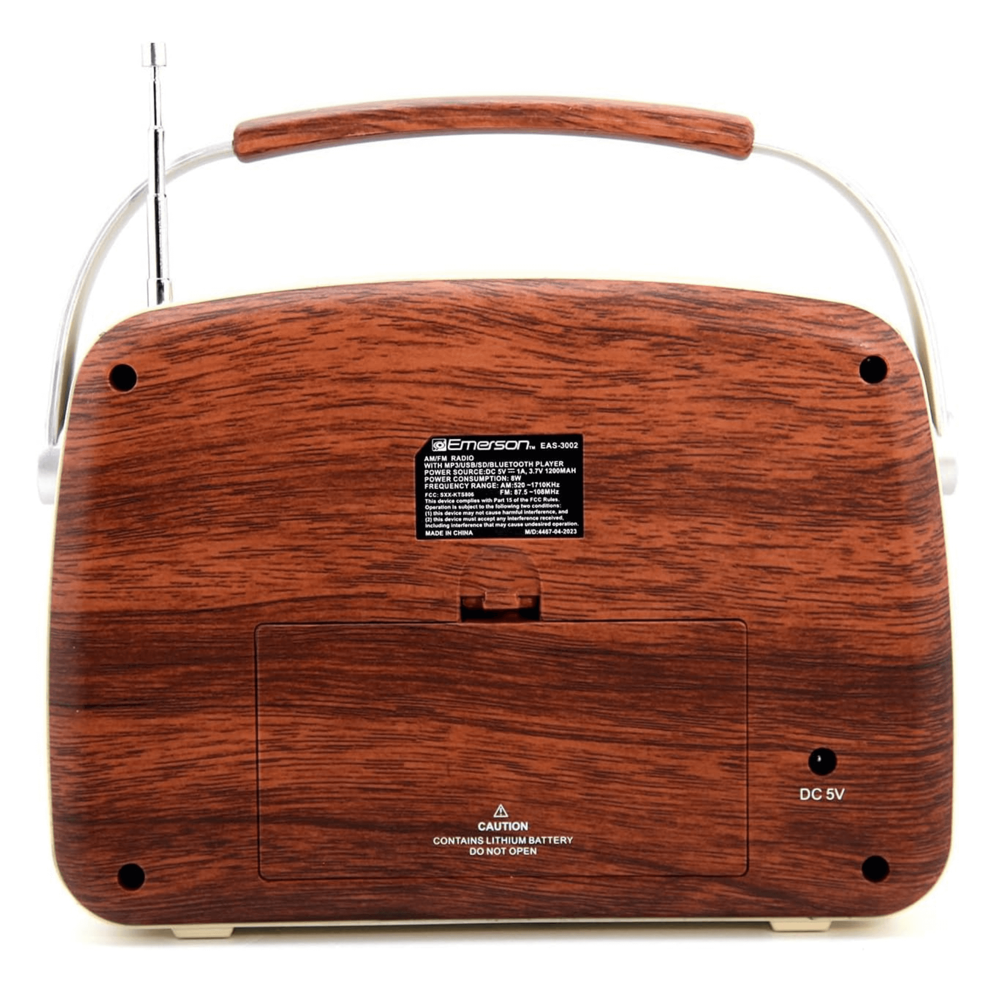 Emerson Portable Retro Radio with Built-In Rechargeable Battery and Memory Set Jupiter Gear Home