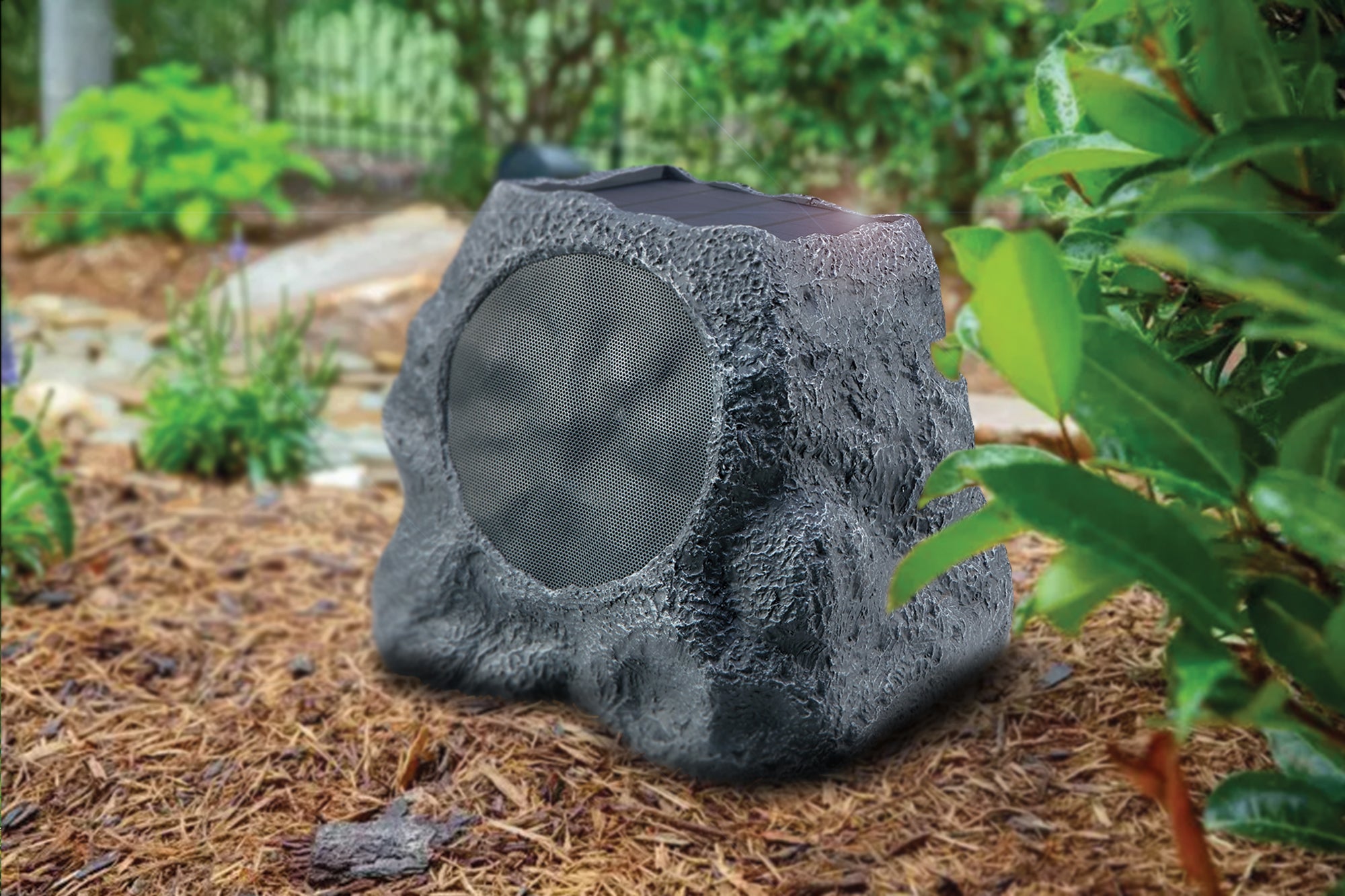 SoundPro 1-Pair Bluetooth Multi-Link Solar Rechargeable Wireless Rock Speakers Jupiter Gear Home