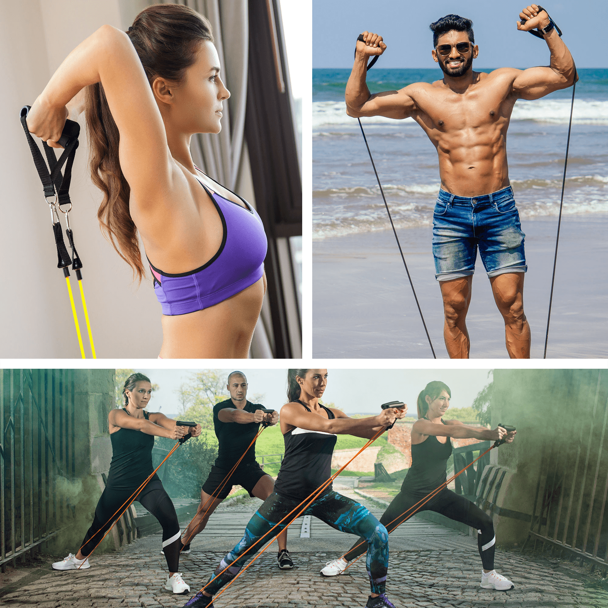 XGear Fitness 11-Piece Exercise Resistance Band Set with Handles Jupiter Gear Home