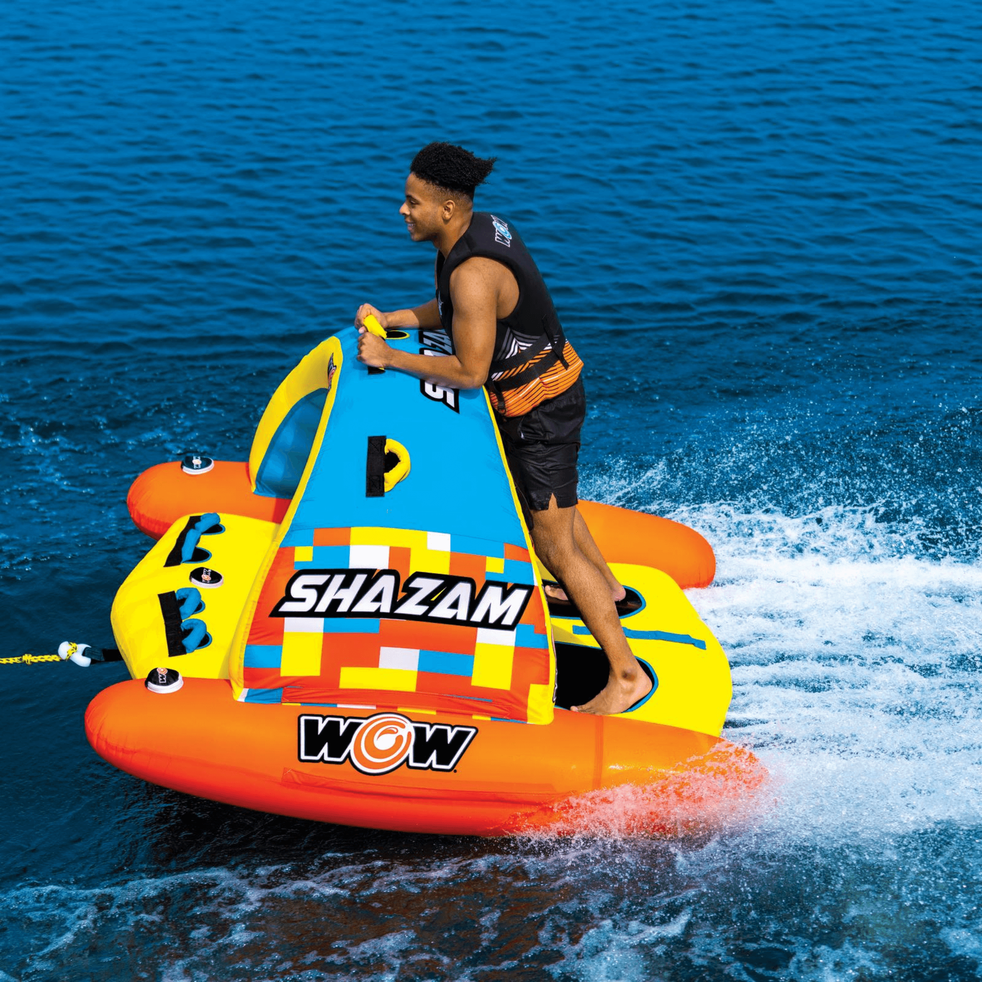 WOW Watersports DC Comics Shazam 1 and 2-Person Towable with Multiple Handles Jupiter Gear Home