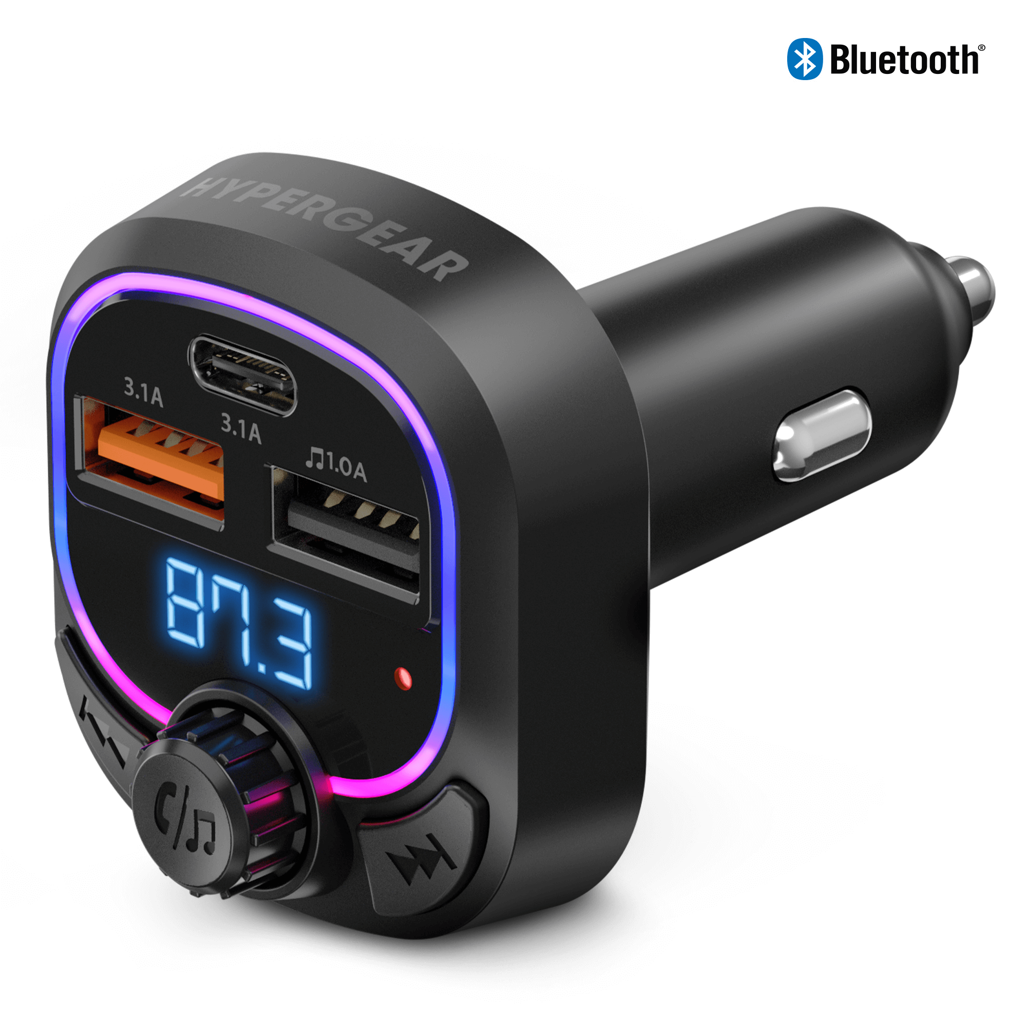 HyperGear IntelliCast Road FM Transmitter Car Charger Jupiter Gear Home