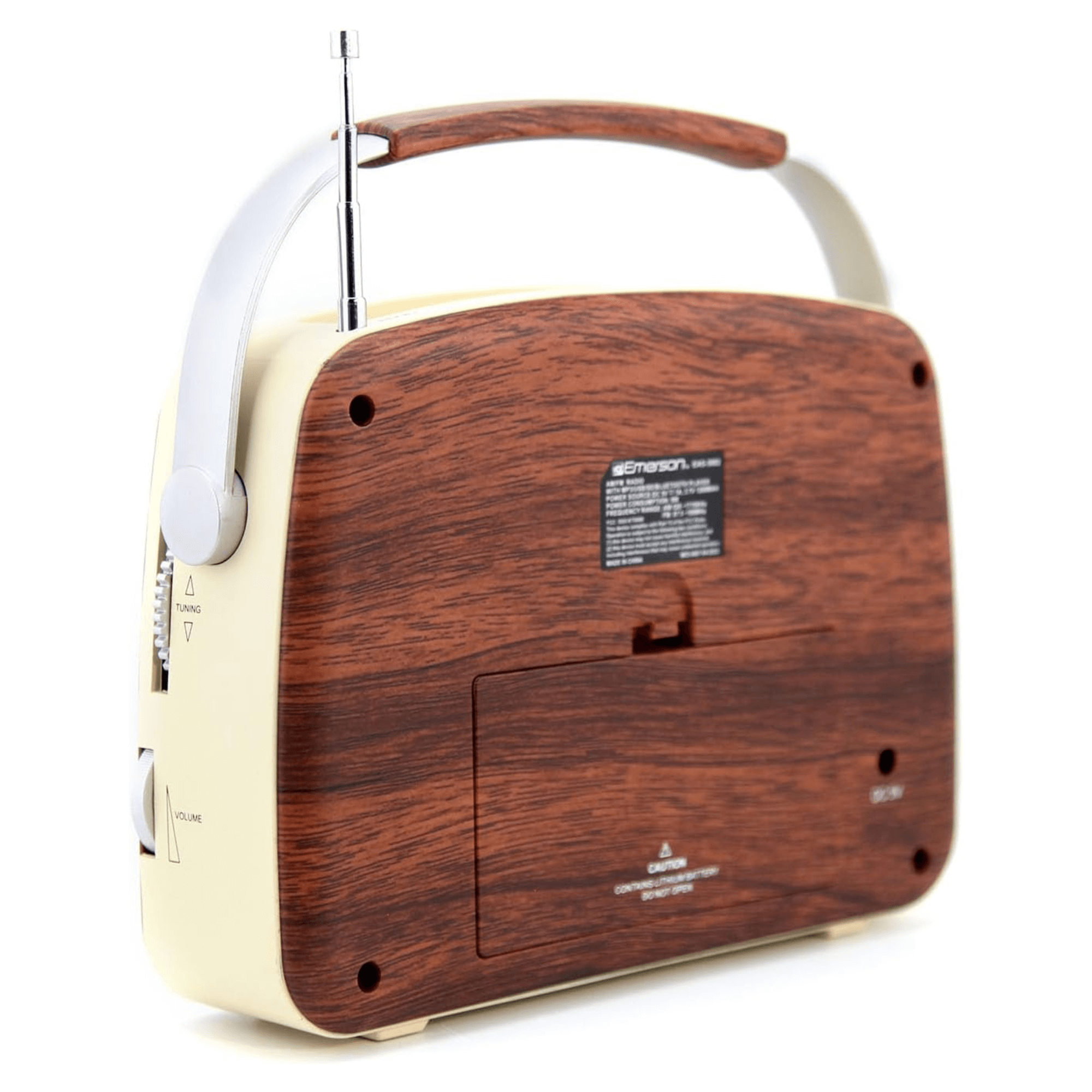 Emerson Portable Retro Radio with Built-In Rechargeable Battery and Memory Set Jupiter Gear Home
