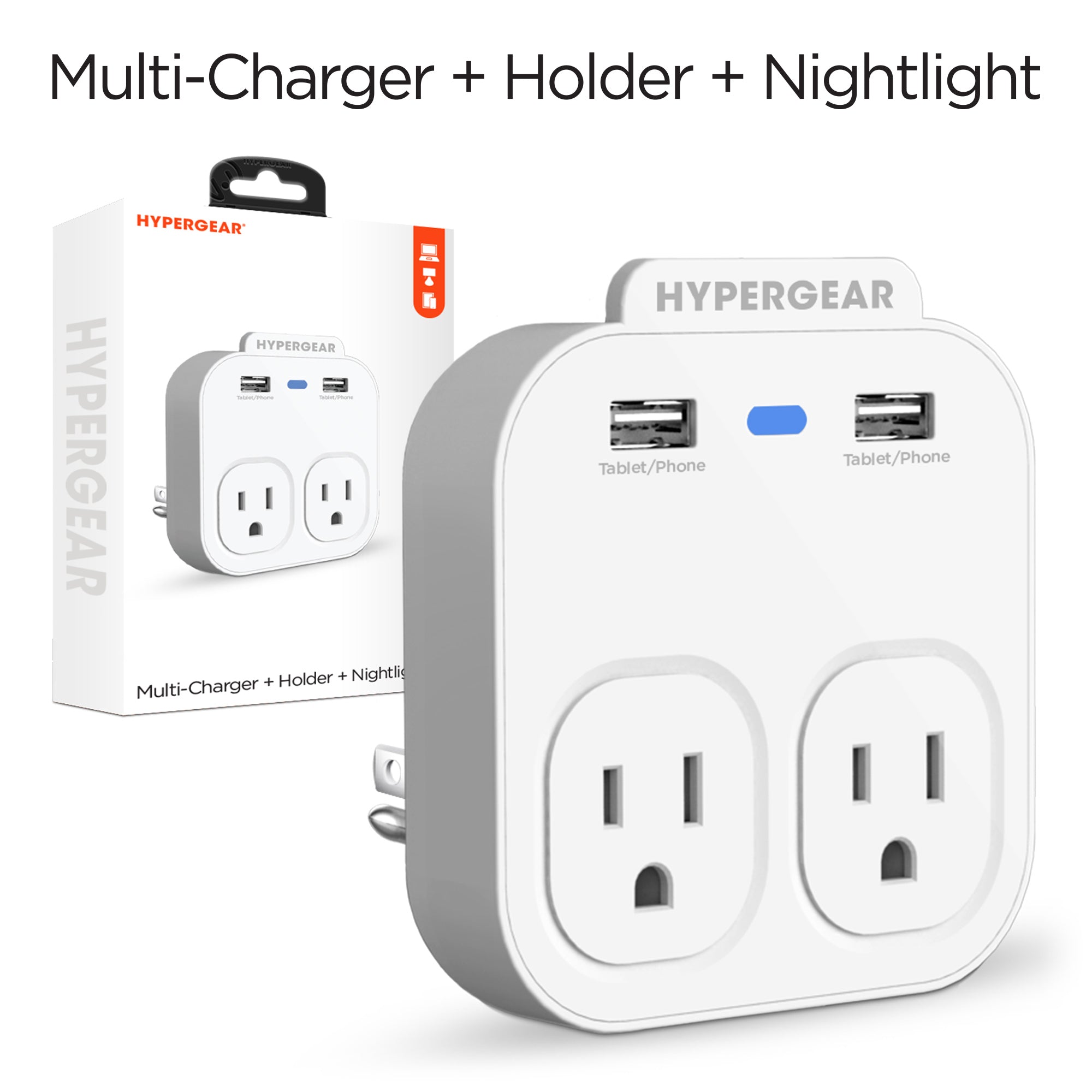 HyperGear Wall Adapter Power Strip White (13623-HYP) Jupiter Gear Home