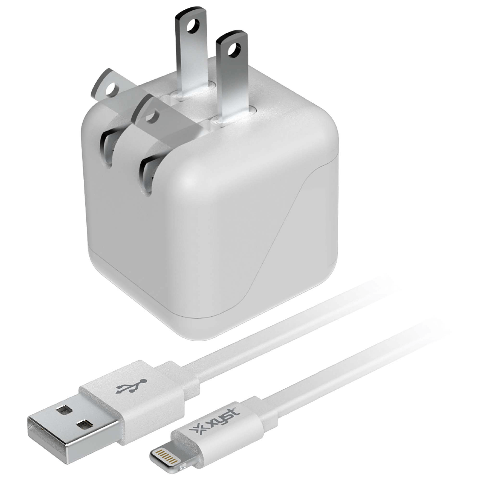 Xyst 2.4-Amp Dual USB Wall Charger With 4Ft Lightning Cable Jupiter Gear Home