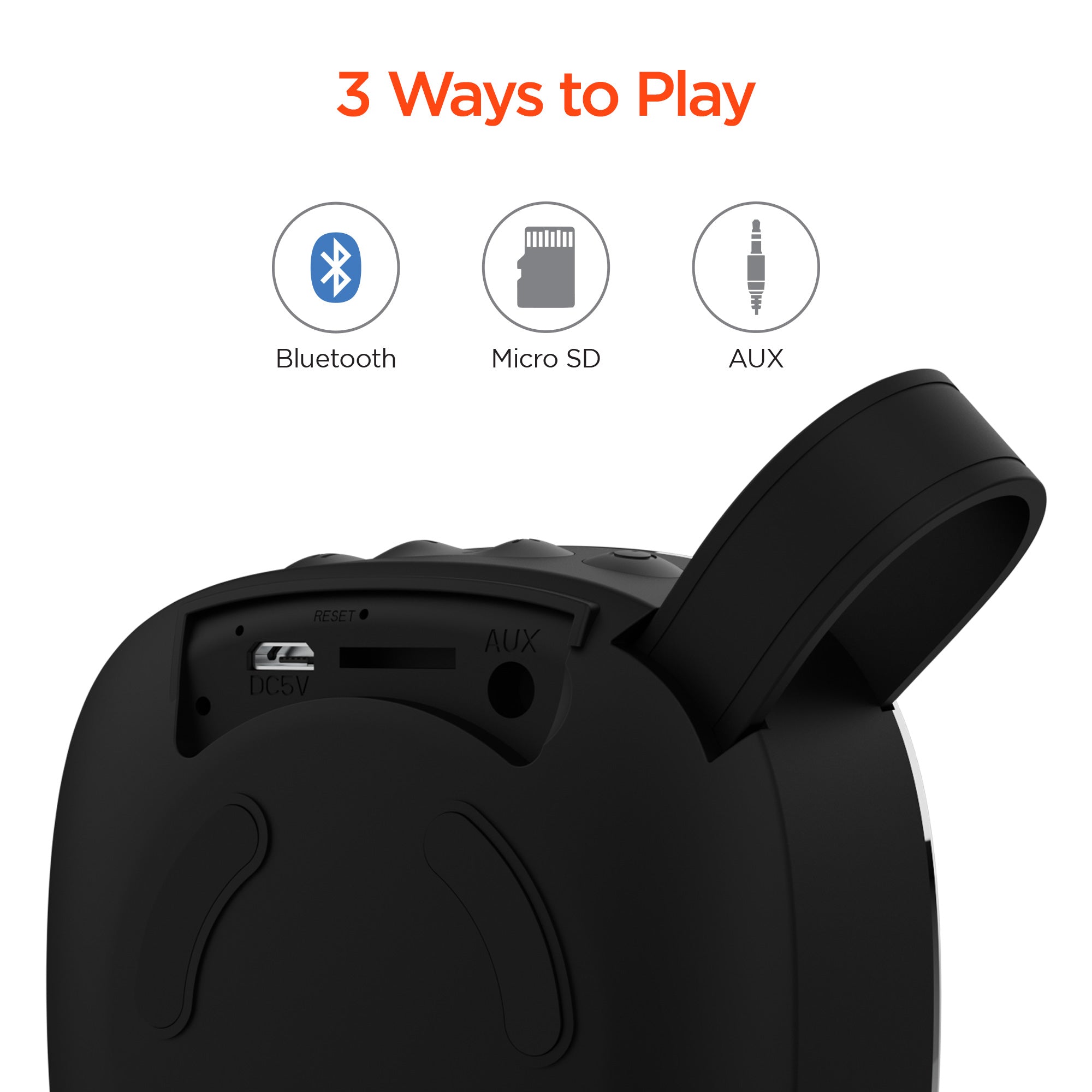 HyperGear Fabrix Mini Wireless Speaker for Easy Pairing w Built-In Mic Jupiter Gear Home