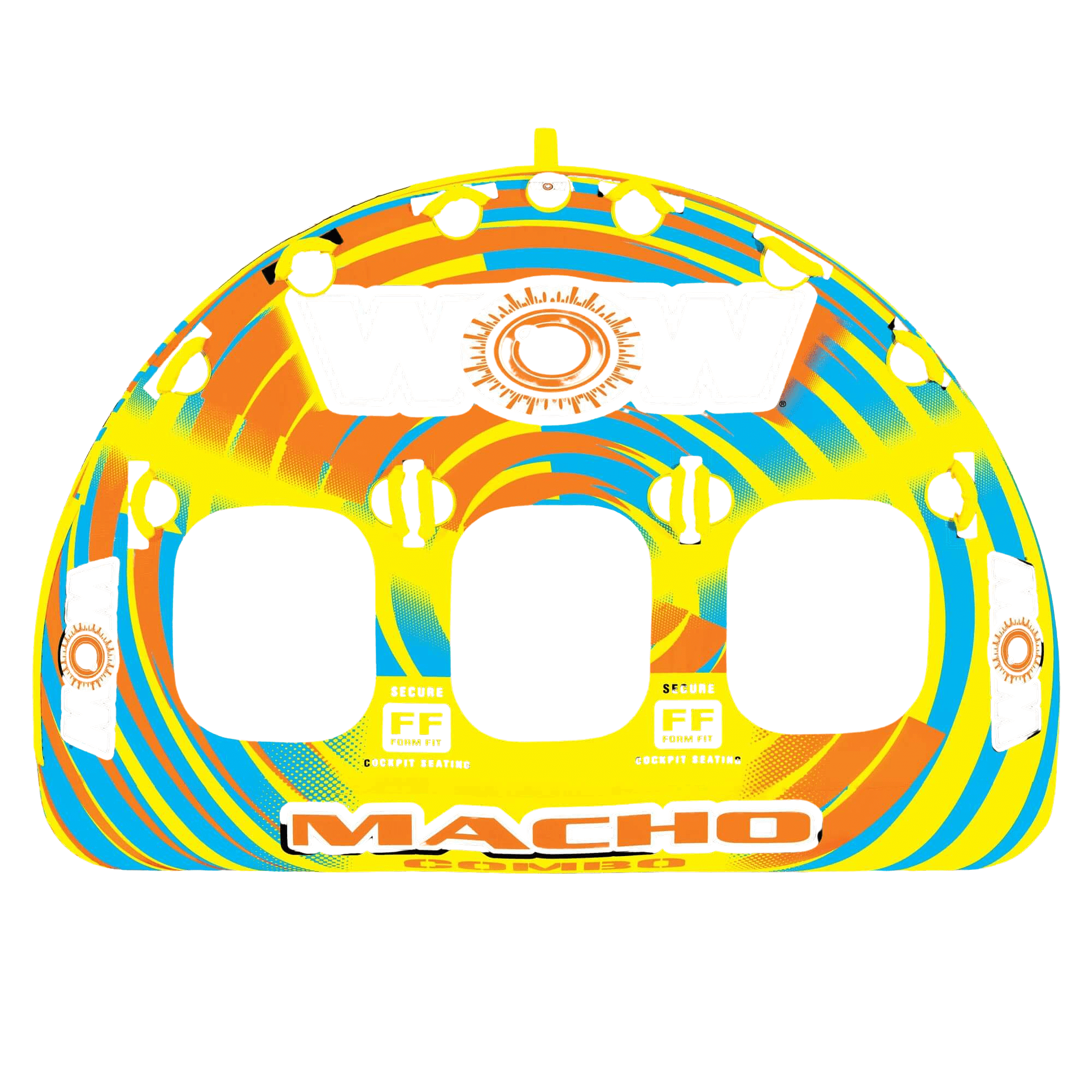 WOW Watersports Macho Multiple Riding Positions Tube for Up to 3 People Jupiter Gear Home