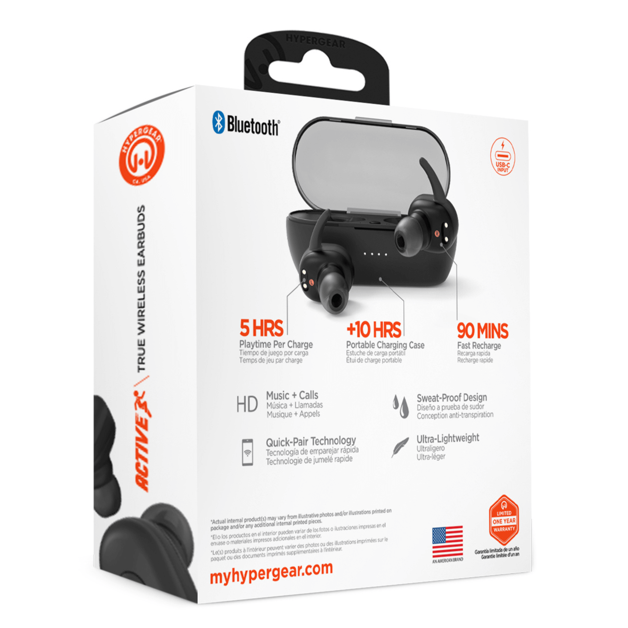 HyperGear Active True Wireless Earbuds with USB-C Connector Jupiter Gear Home
