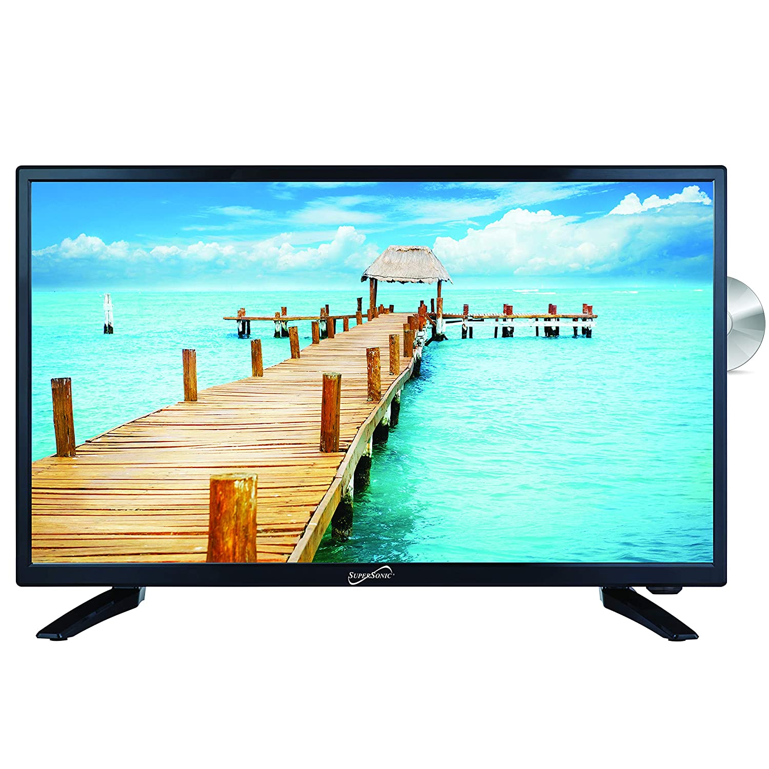 Supersonic 24" 12 Volt ACDC LED HDTV with DVD Player, USB, SD Card Reader and HDMI (SC-2412) Jupiter Gear Home