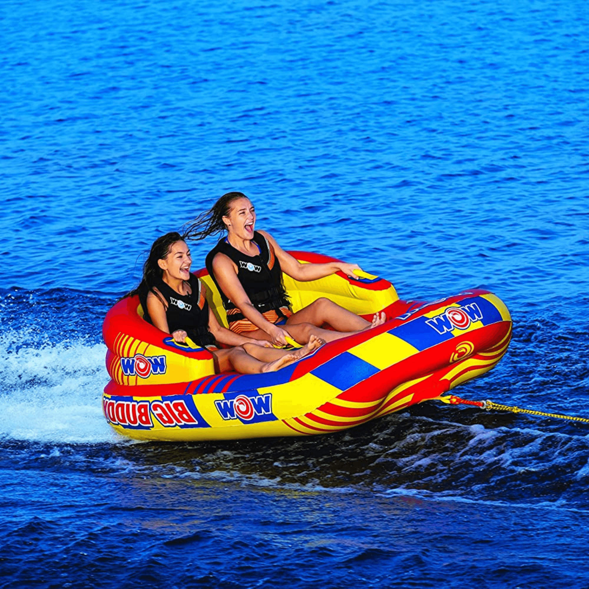 WOW Watersports Big Buddy 2 Person 2P Towable with Extra-Long Sidewalls Jupiter Gear Home
