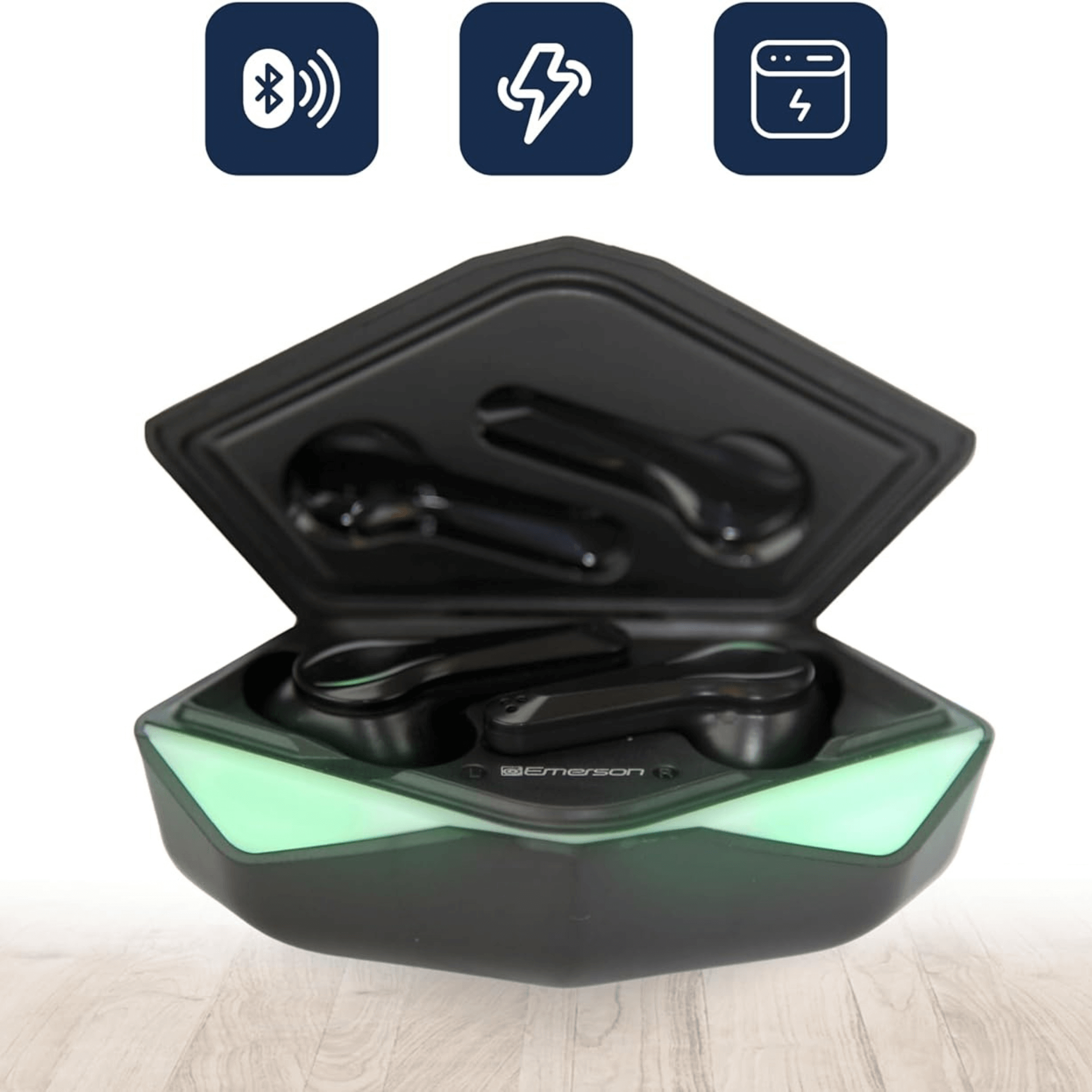 Emerson True Wireless Gaming Earbuds with Charging Case and Taking Calls Option Jupiter Gear Home