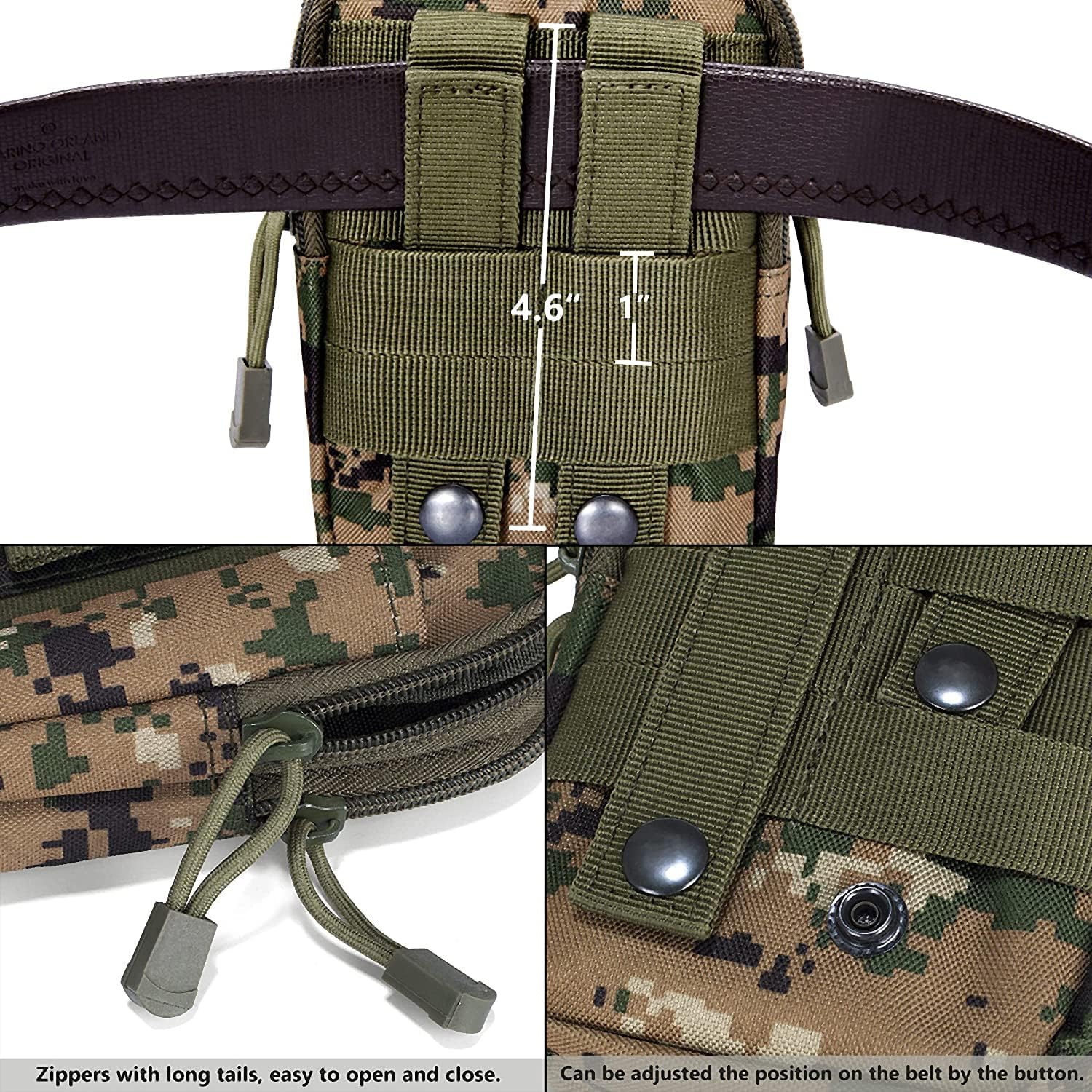 JupiterGear Tactical MOLLE Military Pouch Waist Bag for Hiking, Running and Outdoor Activities Jupiter Gear Home