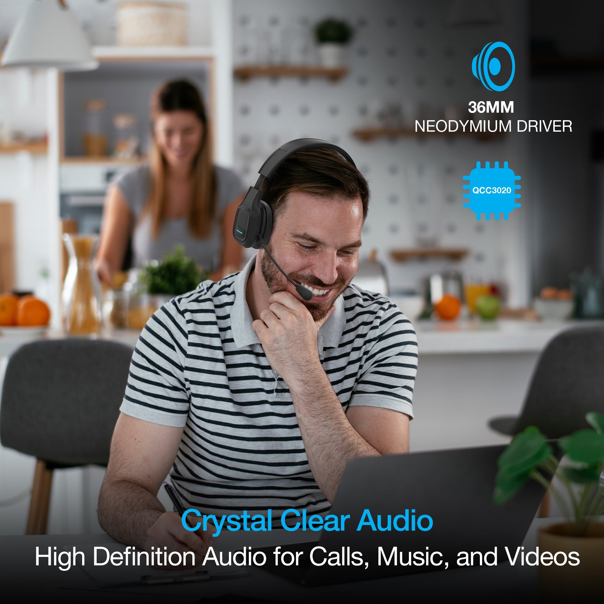 Naztech NXT-700 Xtreme Noise Cancelling Headset for Home Use Jupiter Gear Home
