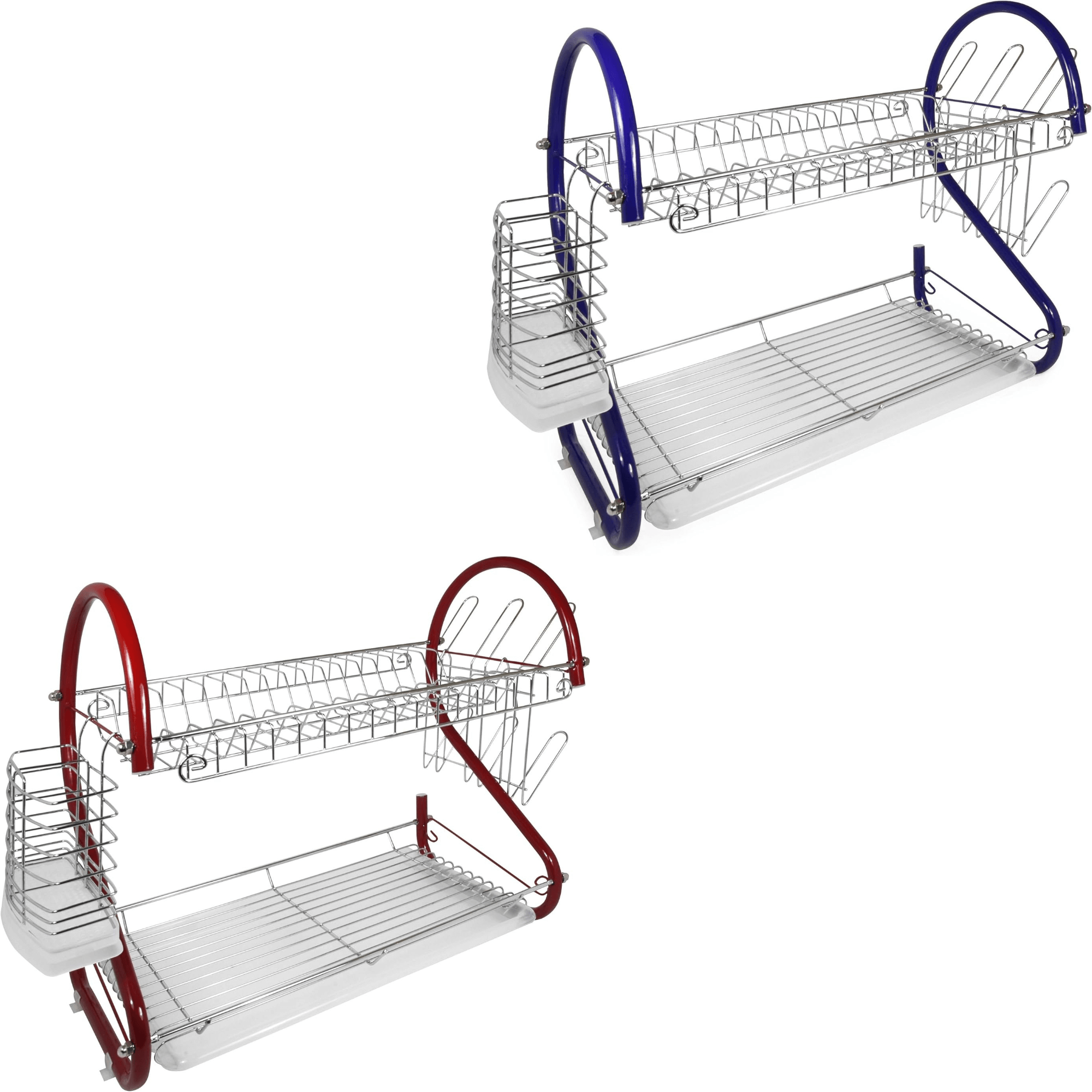 Better Chef 22" 2-Level Colored-Chrome-Plated S-Shaped Dish Rack Jupiter Gear Home
