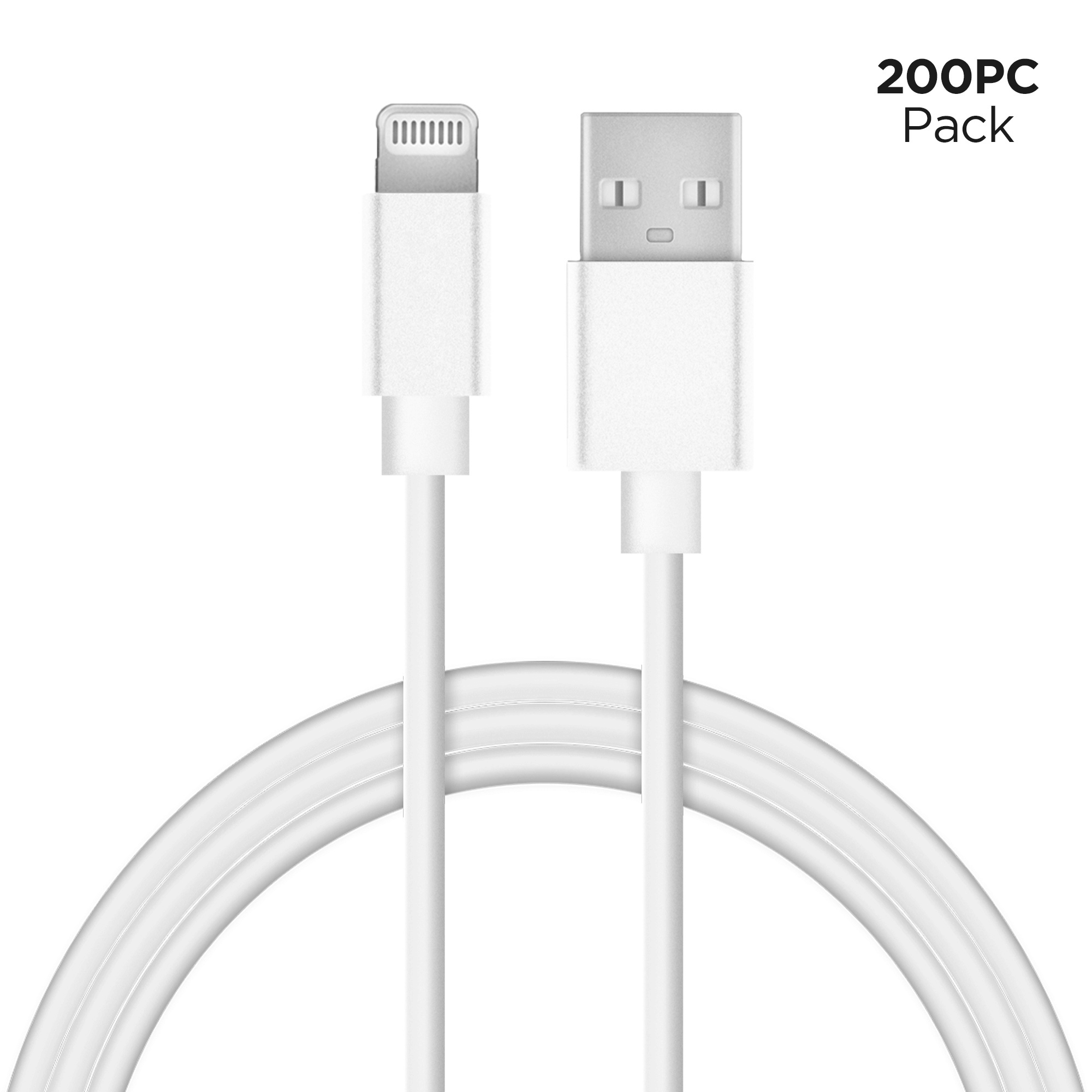 HyperGear USB to MFi Lightning Rounded Cable 3ft Bulk 200pc Pack Jupiter Gear Home