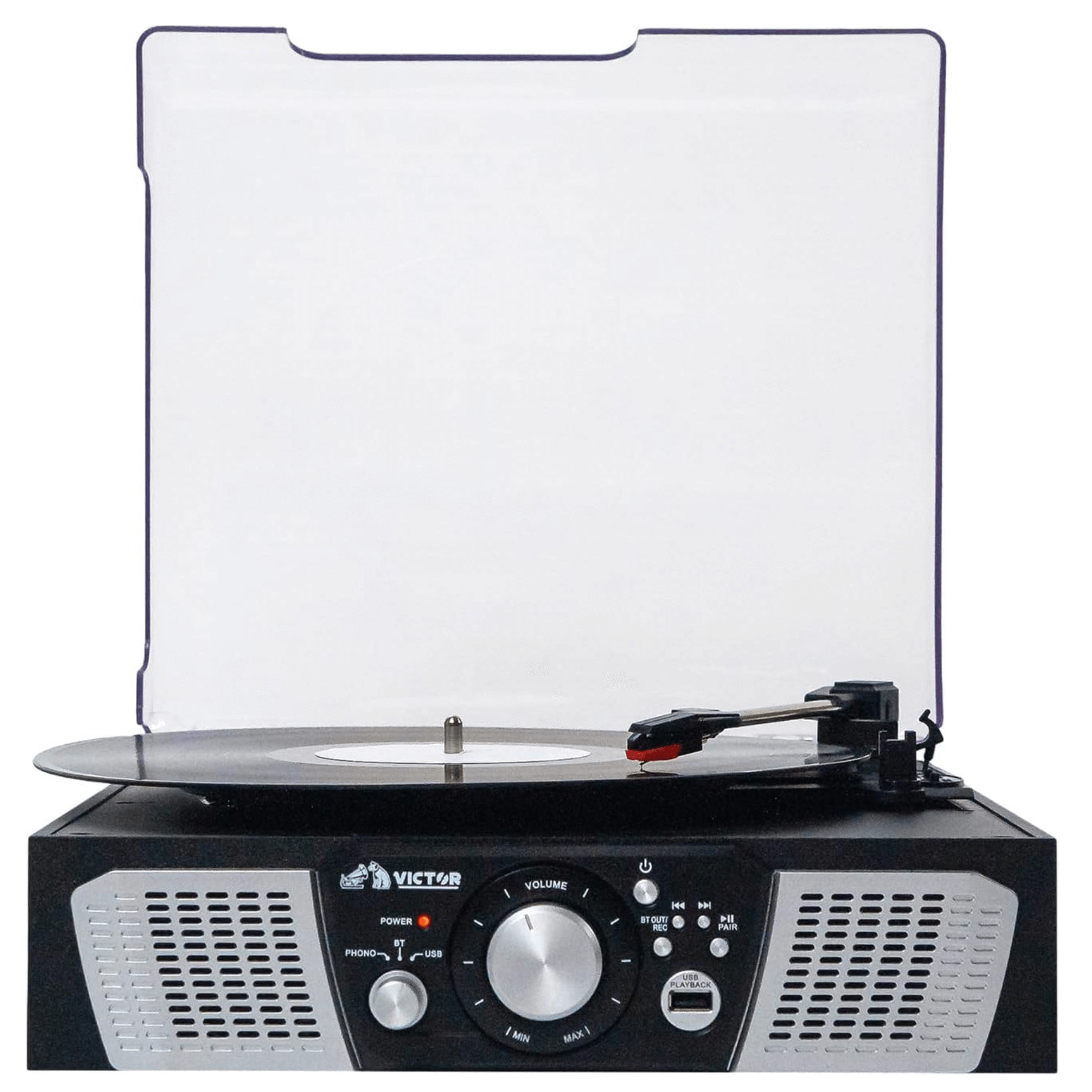 Victor Lakeshore 5-in-1 Hybrid BT Turntable System Black - Refurbished Jupiter Gear Home
