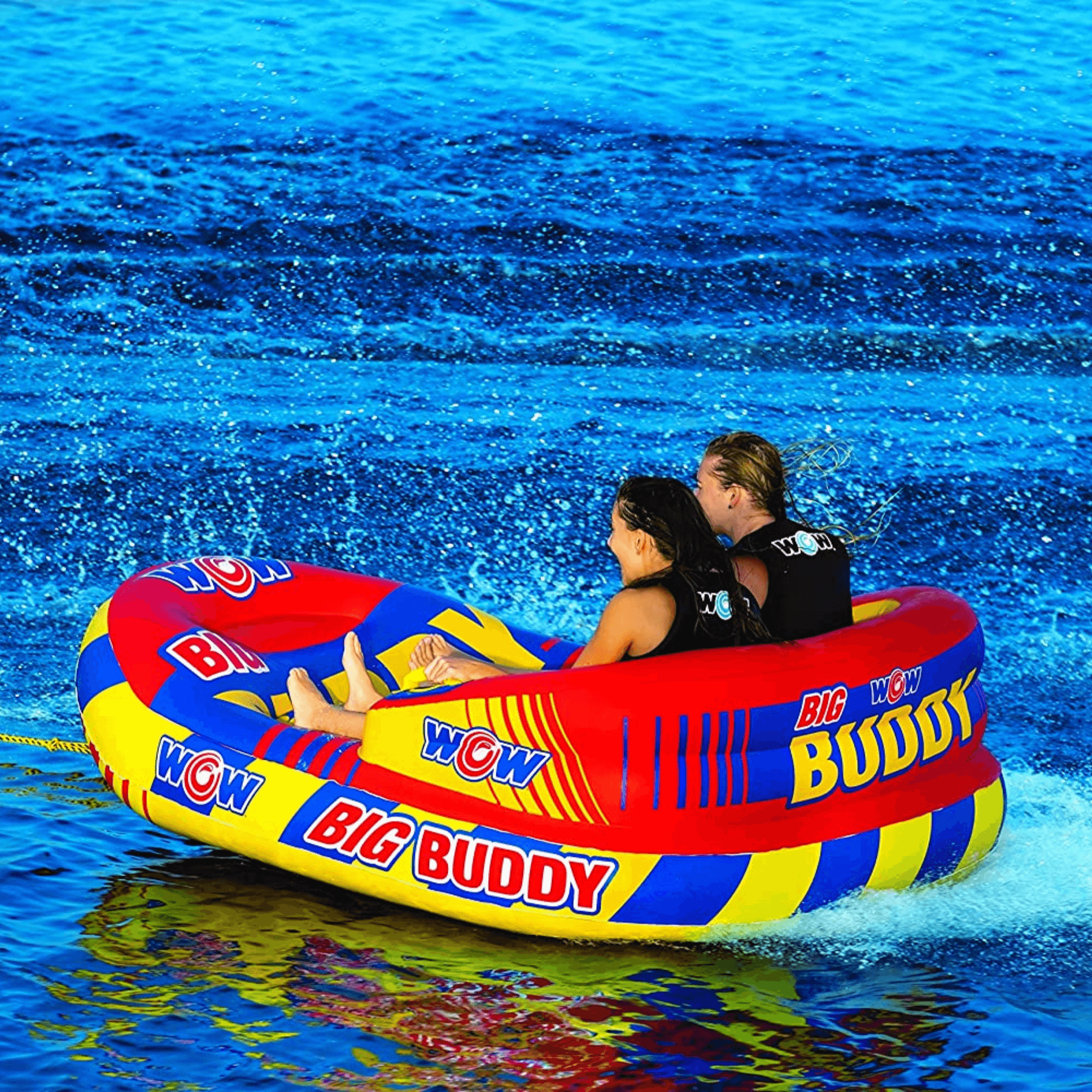 WOW Watersports Big Buddy 2 Person 2P Towable with Extra-Long Sidewalls Jupiter Gear Home