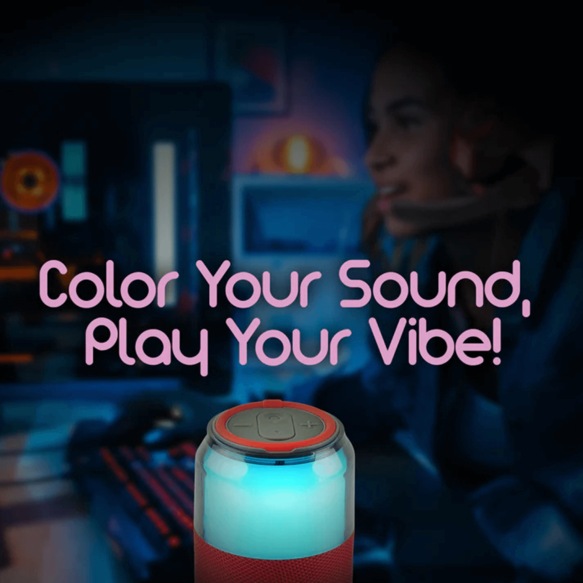 Supersonic SodaBoom Portable Bluetooth Speaker Jupiter Gear Home