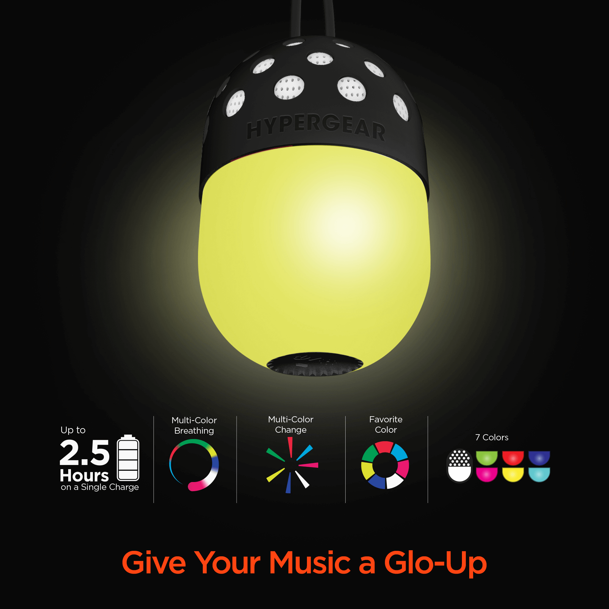HyperGear Go-Glo Light-Up LED Wireless Speaker Jupiter Gear Home